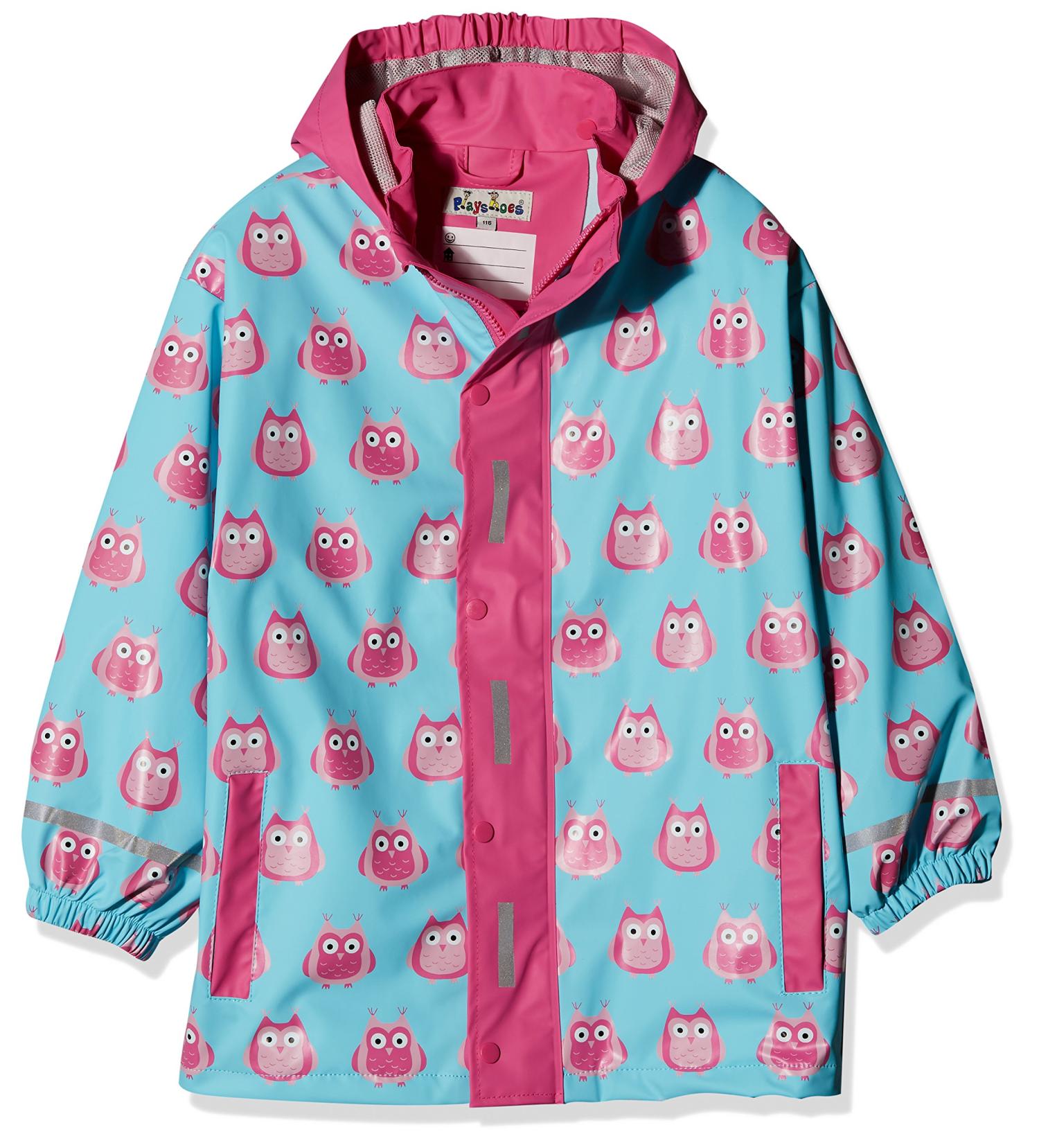 Playshoes Kids 128 Owls Raincoat - Unisex Waterproof Rainwear - Buy Online on GoSupps.com