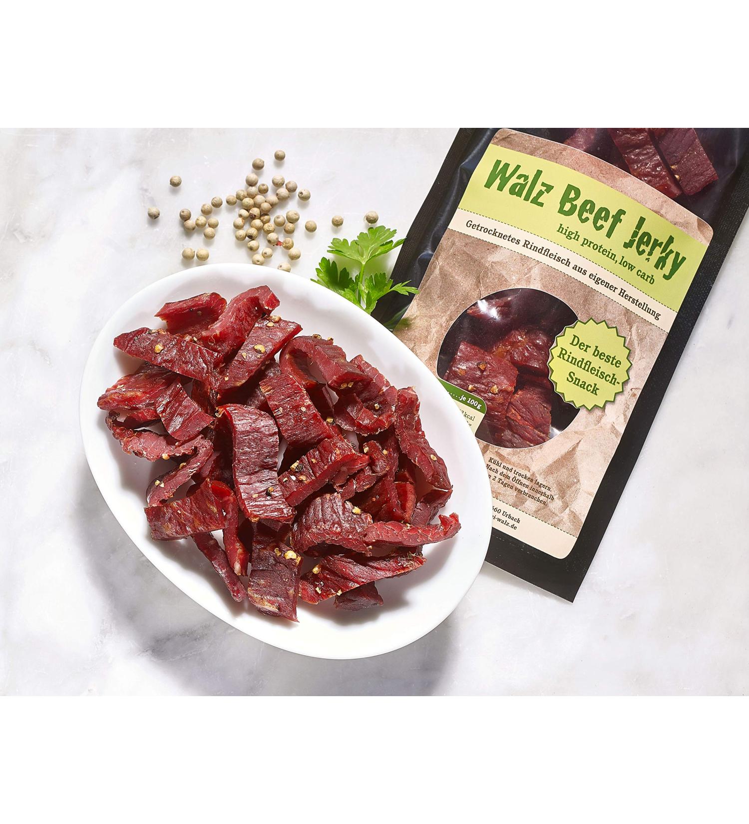 Walz Beef Jerky Pepper 5 x 100g own production in Germany