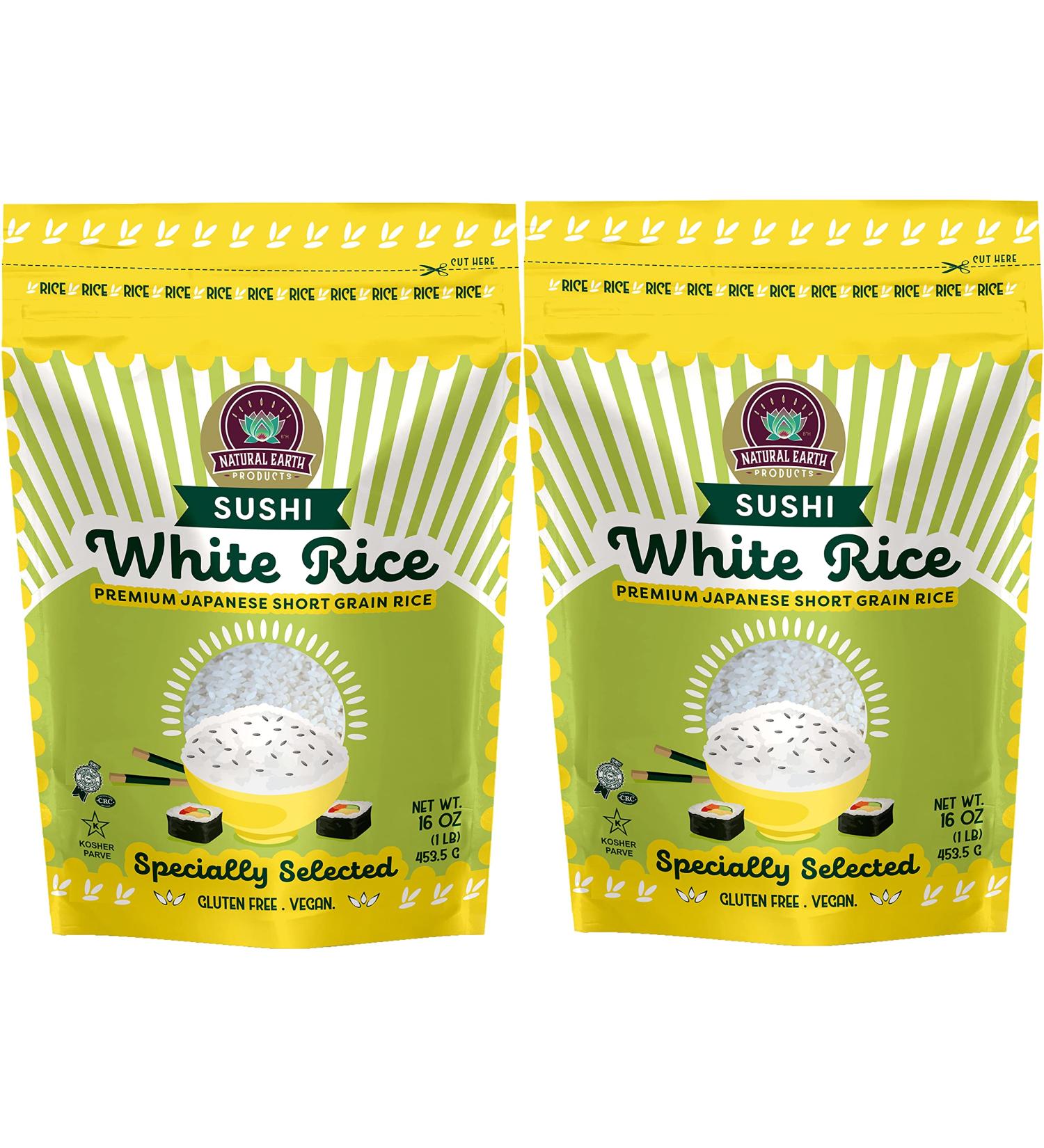 Premium Japanese White Sushi Rice, Kosher Certified - 16 oz (2-Pack) - Buy Online on GoSupps.com