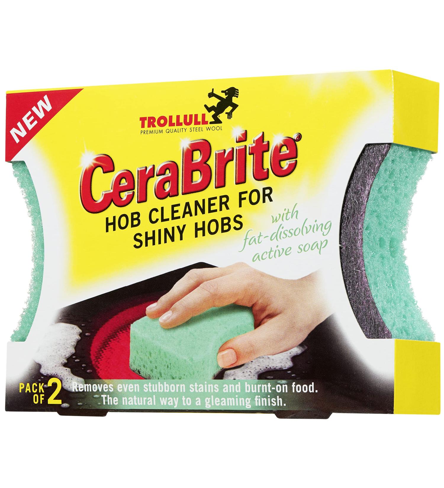 TROLLULL CeraBrite 2 - 2-in-1 Hob Cleaning Sponge