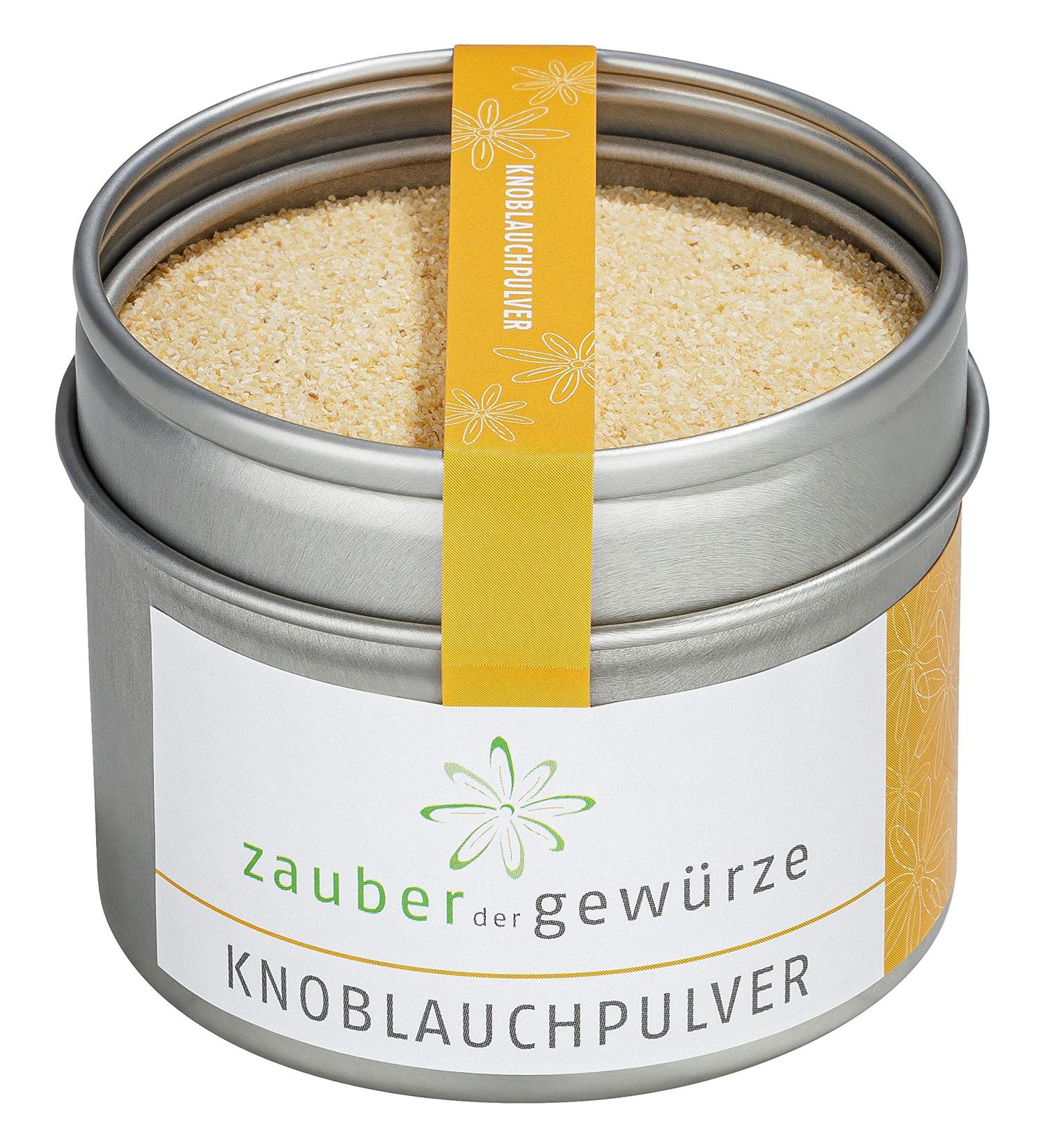 Premium Garlic Powder & Granulate - Aromatic Vegan Spice for Soups Sauces Fish & Meat - 65g Re-Lockable Aroma Can - Buy Online on GoSupps.com