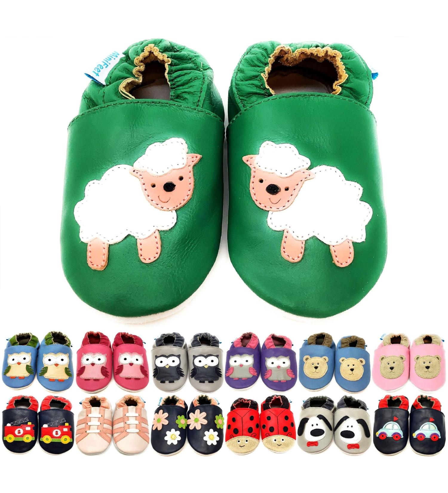 MiniFeet Premium Soft Leather Baby Shoes - Buy 4 Pairs, Get 1 Free! Toddler Shoes 0-6 Months to 4-5 Years - Buy Online on GoSupps.com