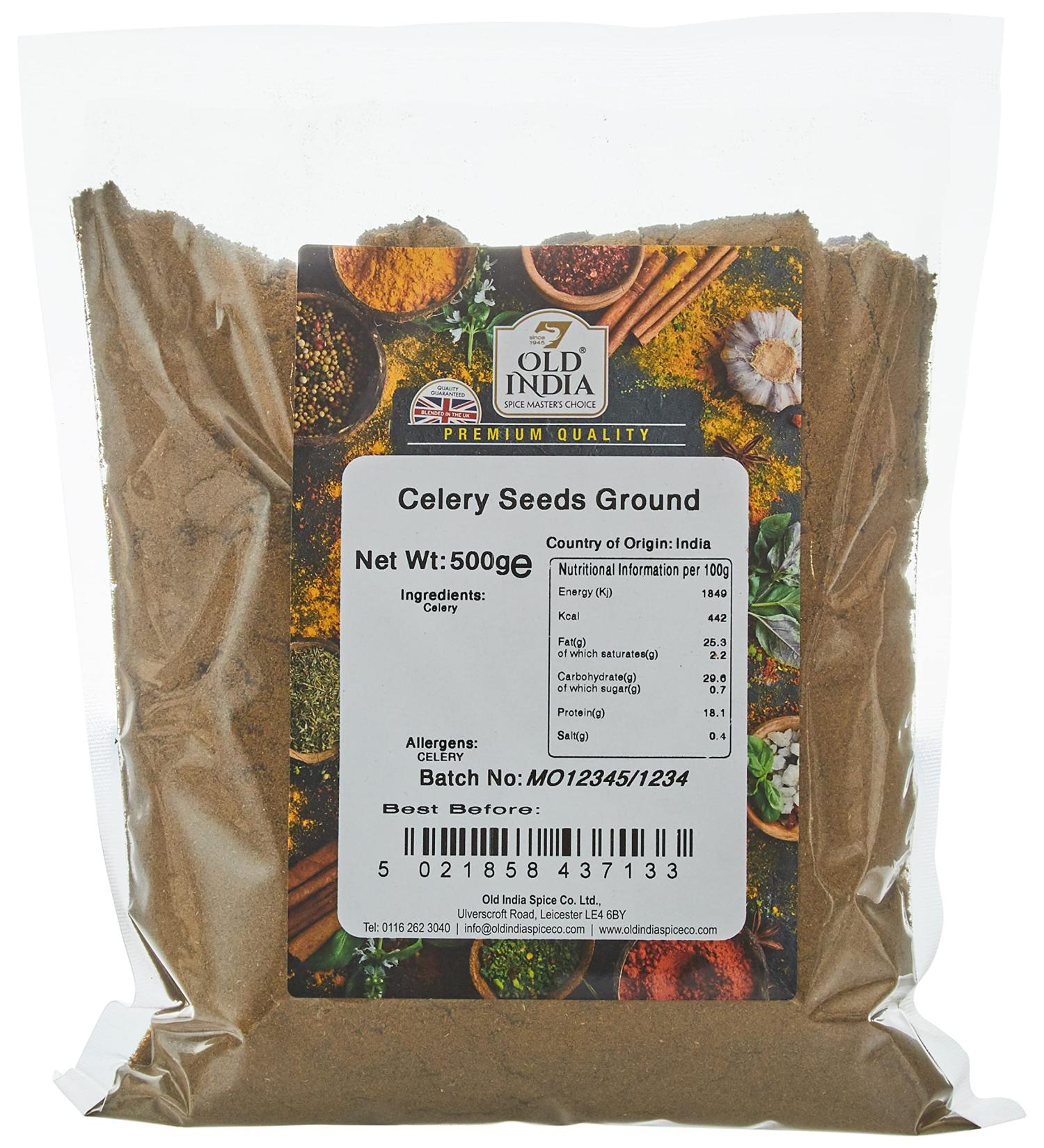 Old India Celery Seeds Ground 500g - Premium Quality Spice for Cooking | 500 g - Buy Online on GoSupps.com