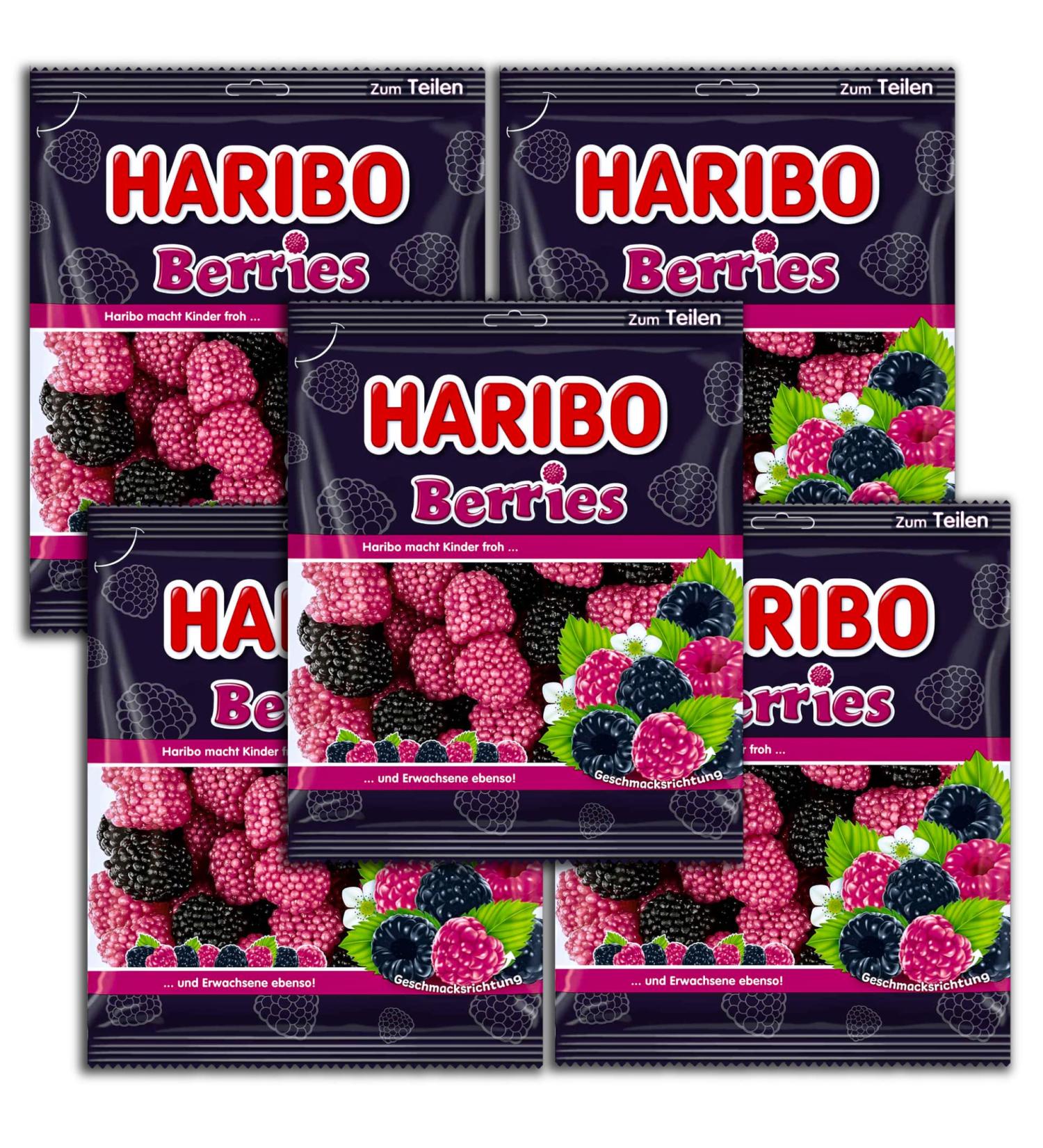 Pack of 5 Haribo Berries 5 x 175 g