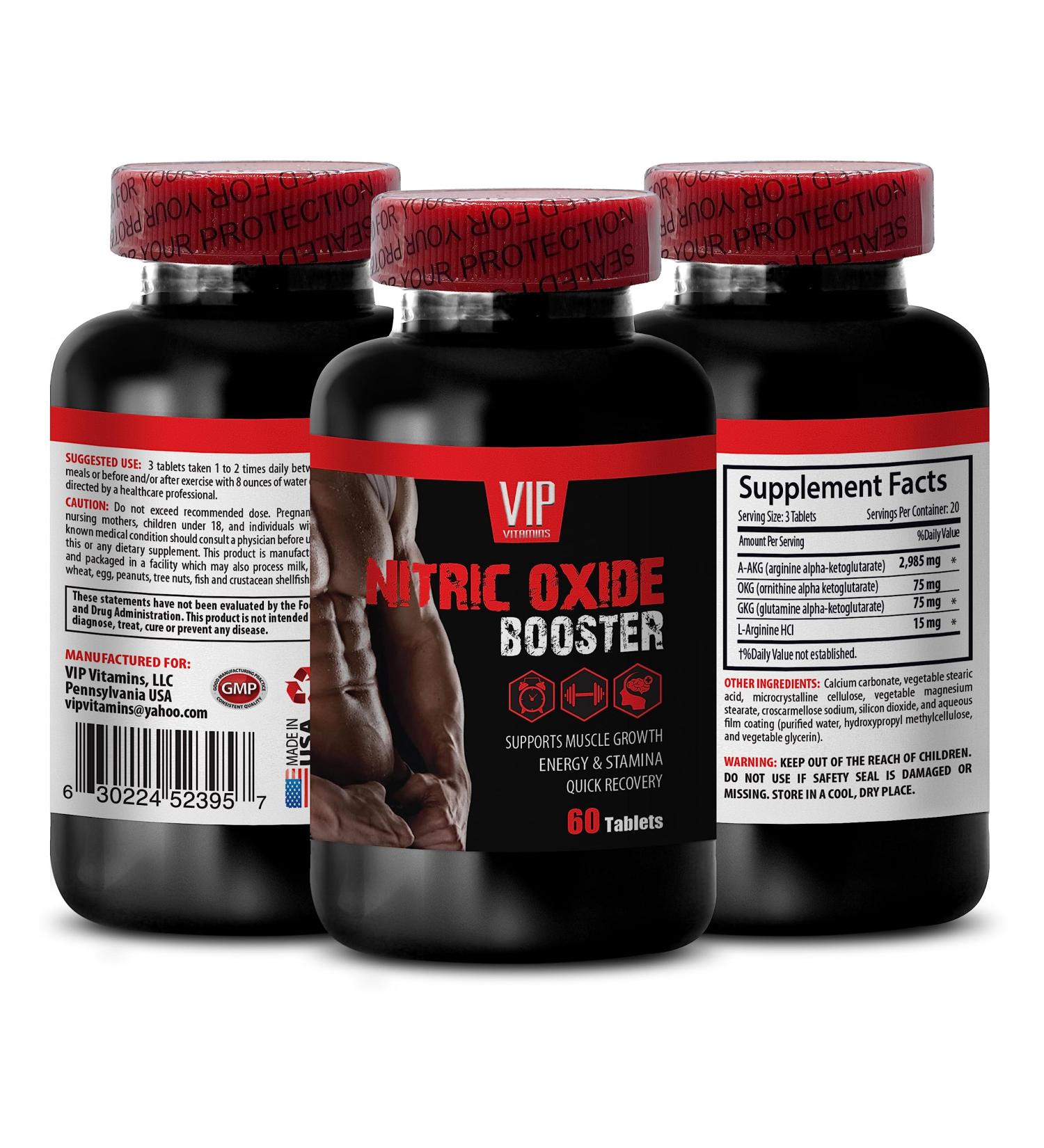 Buy Nitric Oxide Pre Workout Pills - 2400mg Muscle Recovery & Muscle Builder Supplement for Men - 60 Capsules - Buy Online on GoSupps.com