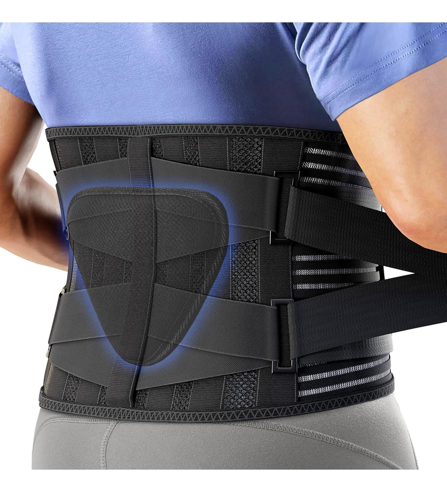 Back Brace for Lower Back Pain | Sciatica Relief | Breathable Support for Men & Women | Medium Size Lumbar Support for Work & Home - Buy Online on GoSupps.com