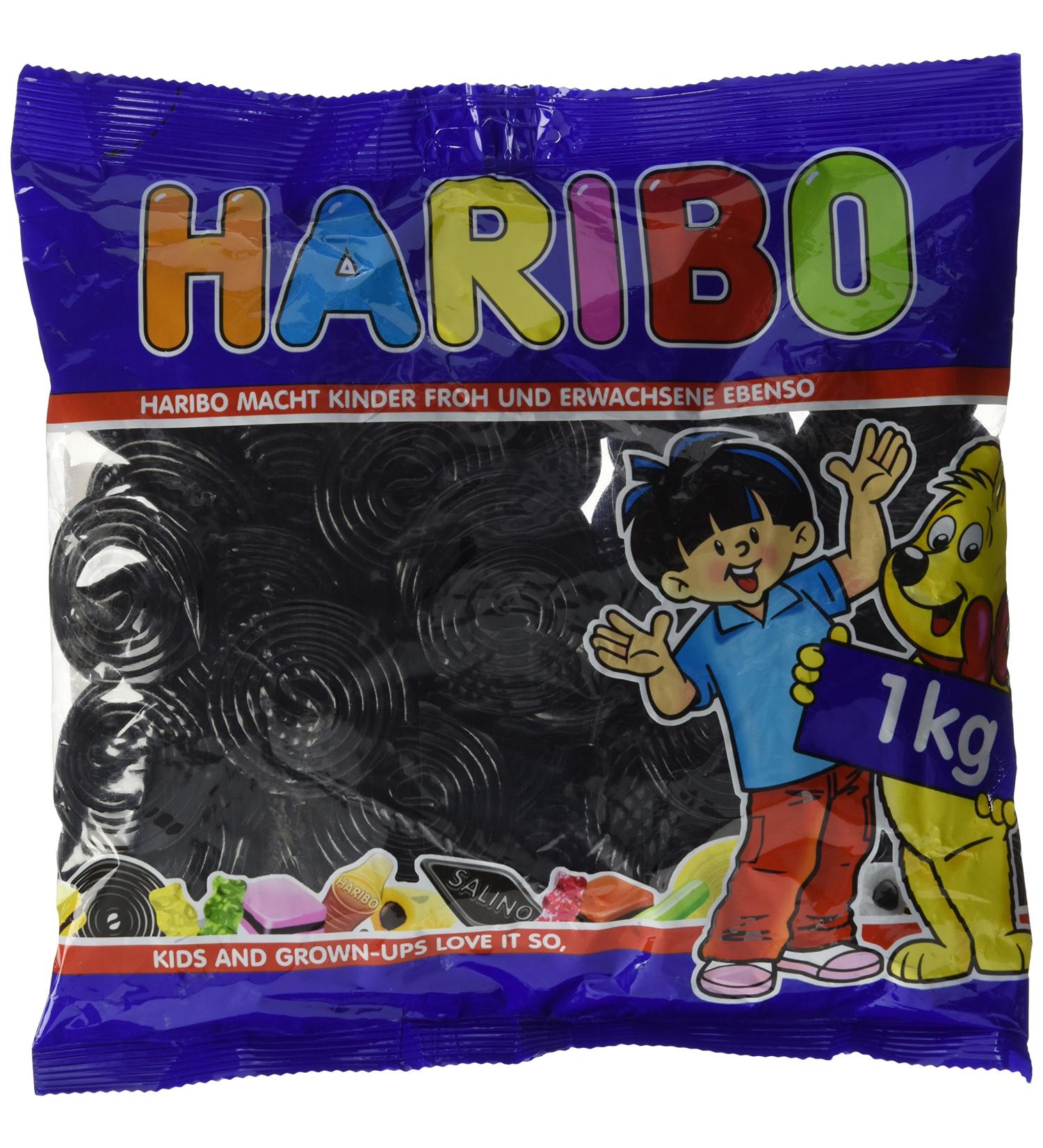 Haribo Liquorice Snails - Pack of 2 (2 x 1kg) | Buy Online | International Shipping - Buy Online on GoSupps.com