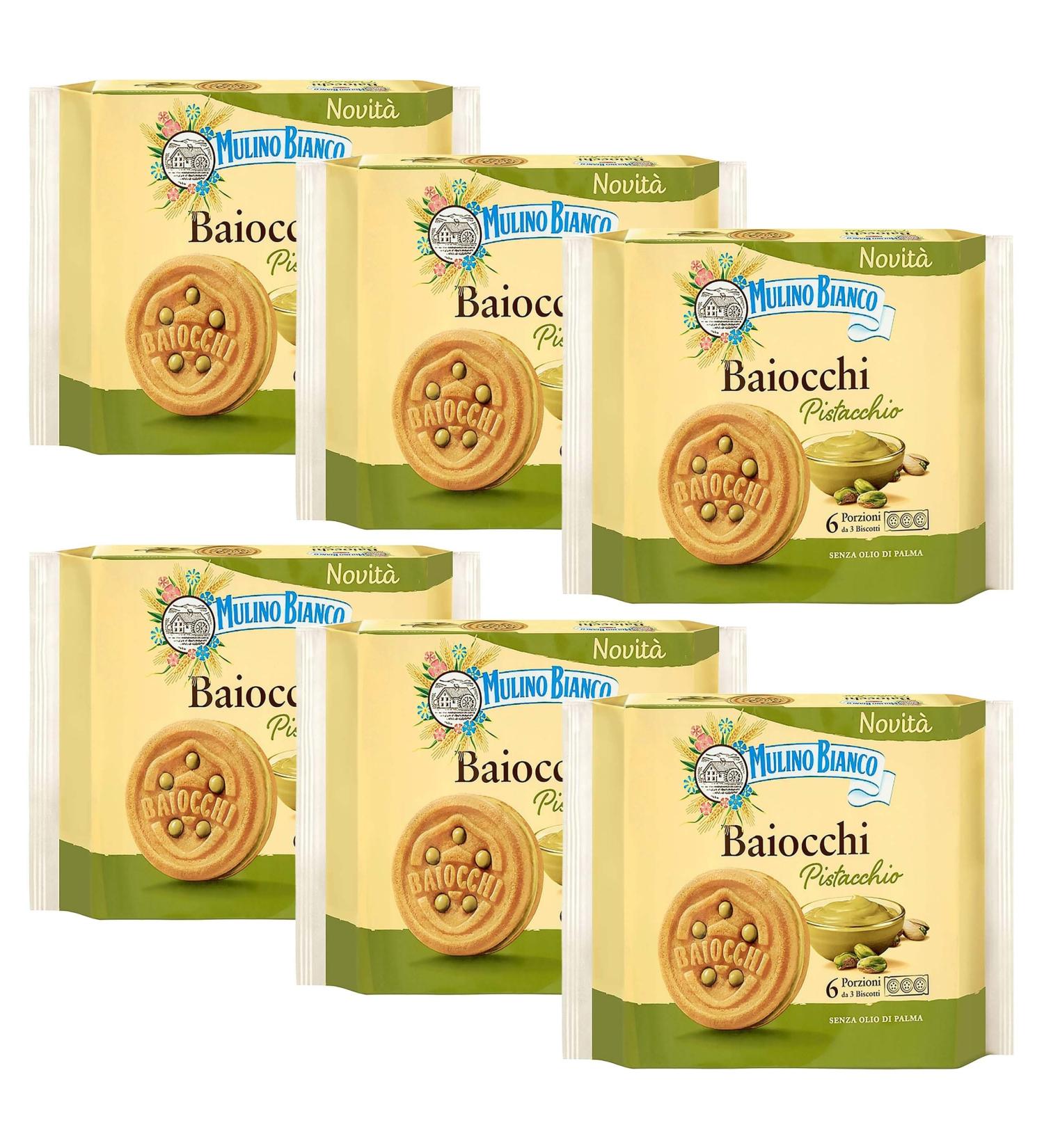 MULINO BIANCO Baiocchi Pistachio - pistachio cream cookies 168g x 6 plots - Buy Online on GoSupps.com
