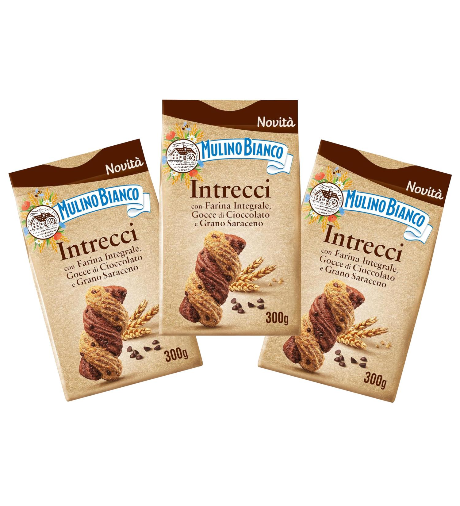  CAIYA 3 x Moulin Blanc Frollini INTRECCI Biscuits with wholemeal flour chocolate and buckwheat drops 300g (NEW 2023) 3 Packs  - Buy Online on GoSupps.com