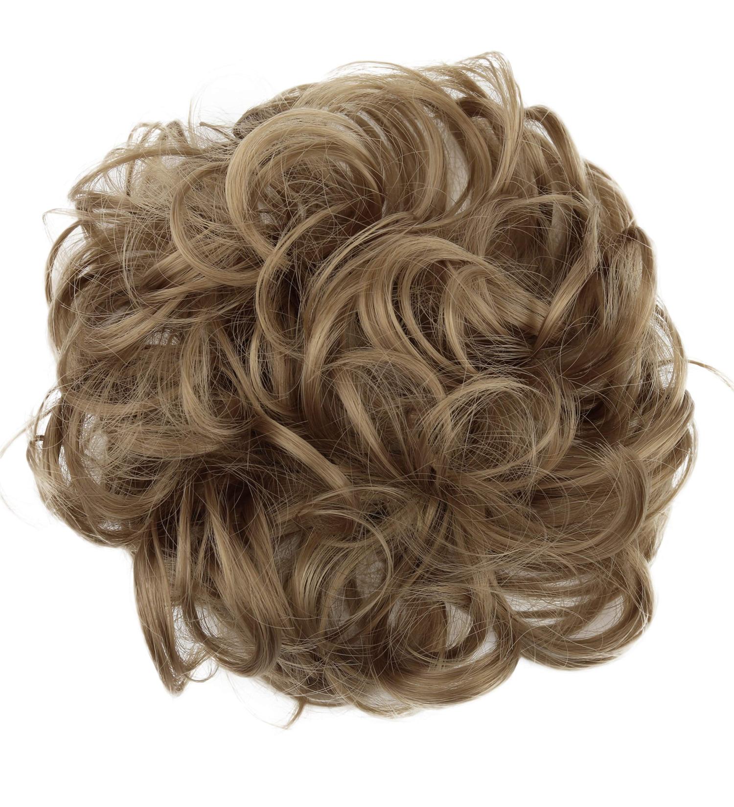 CAISHA by PRETTYSHOP Dark Blonde Messy Scrunchie Bun Hairpiece | Heat-Resistant Synthetic Fibres - Buy Online on GoSupps.com