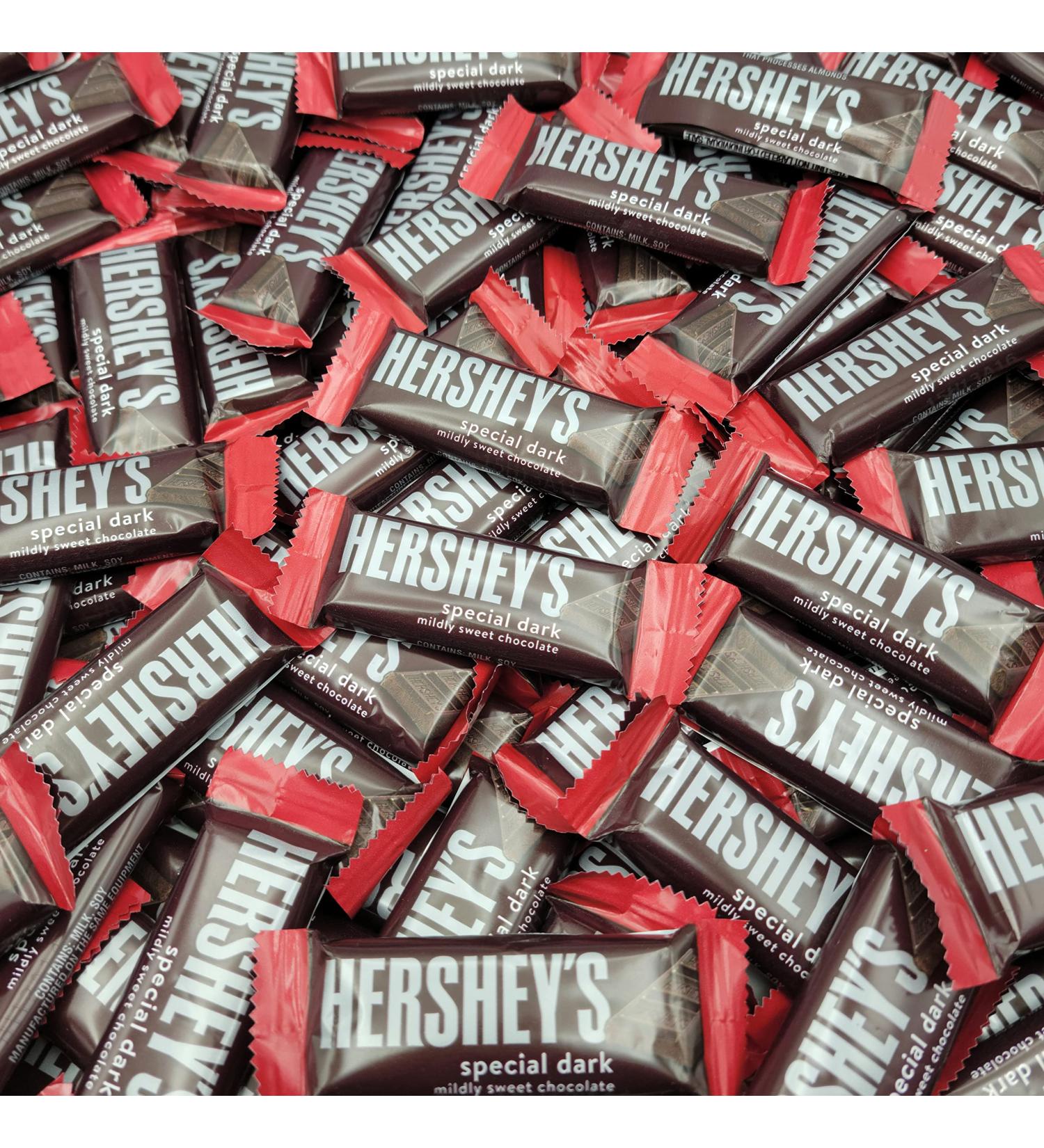 Hershey's Special Dark Mildly Sweet Chocolate Candy Bar 2 lb Bulk Pack - Individually Wrapped Snack Size Dark Chocolate Bar - Buy Online on GoSupps.com