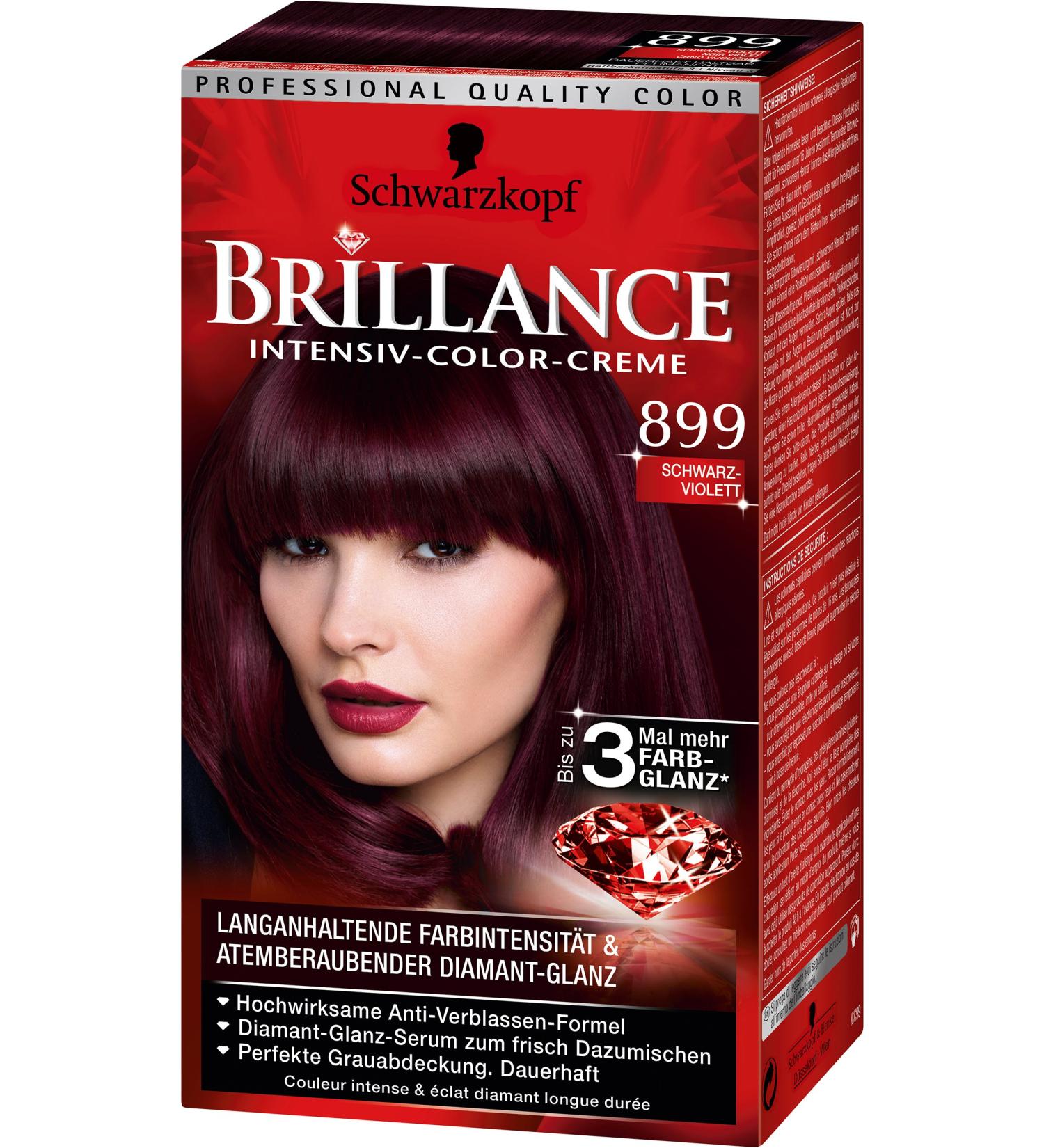 Brillance Intensiv-Color-Creme 899 Schwarz-Violett 3Pack (3 x 143 ml)