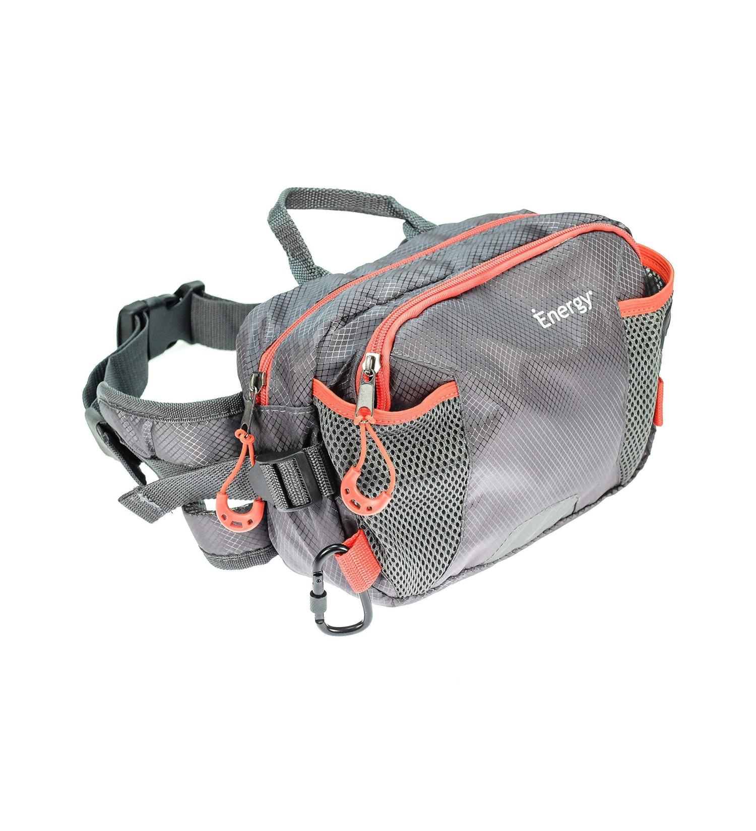 IENERGY PAT Belt Bag for Dog Owners - Weatherproof Hip & Belly Pocket for Dog Training & Treats - Red/Gray - Buy Online on GoSupps.com