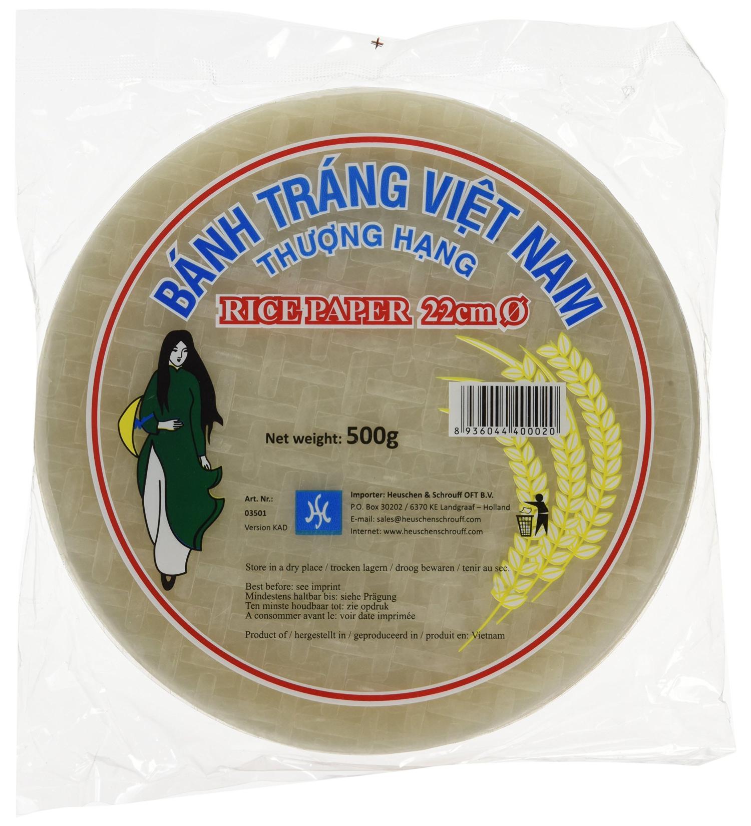 Buy HS Vietnamese Rice Paper 22cm 500g - Authentic Spring Roll Wrapper for International Shipping - Buy Online on GoSupps.com