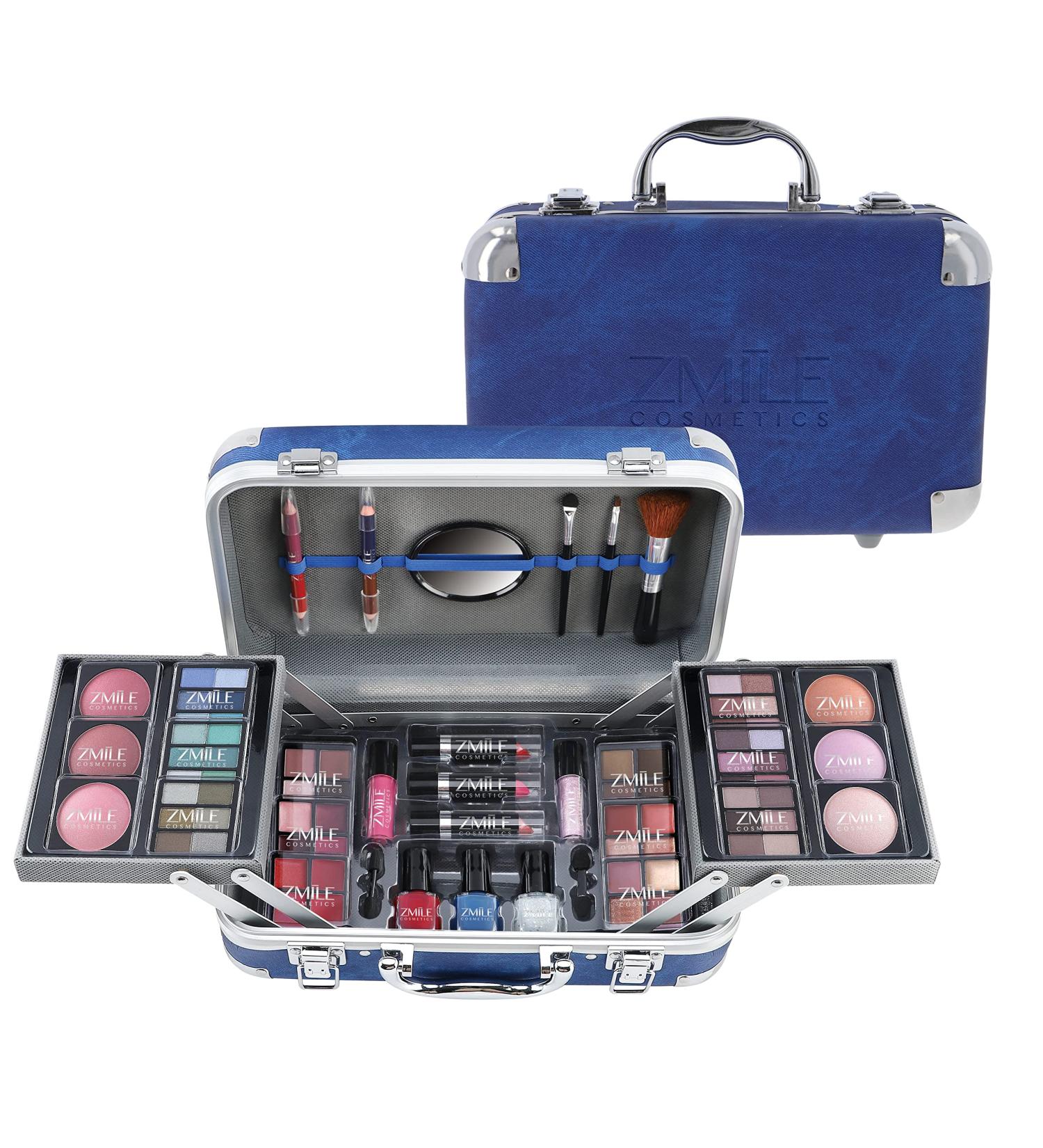 ZMILE Cosmetics 'Traveller' Blue Traditional Make-Up Case | International Shipping Available - Buy Online on GoSupps.com