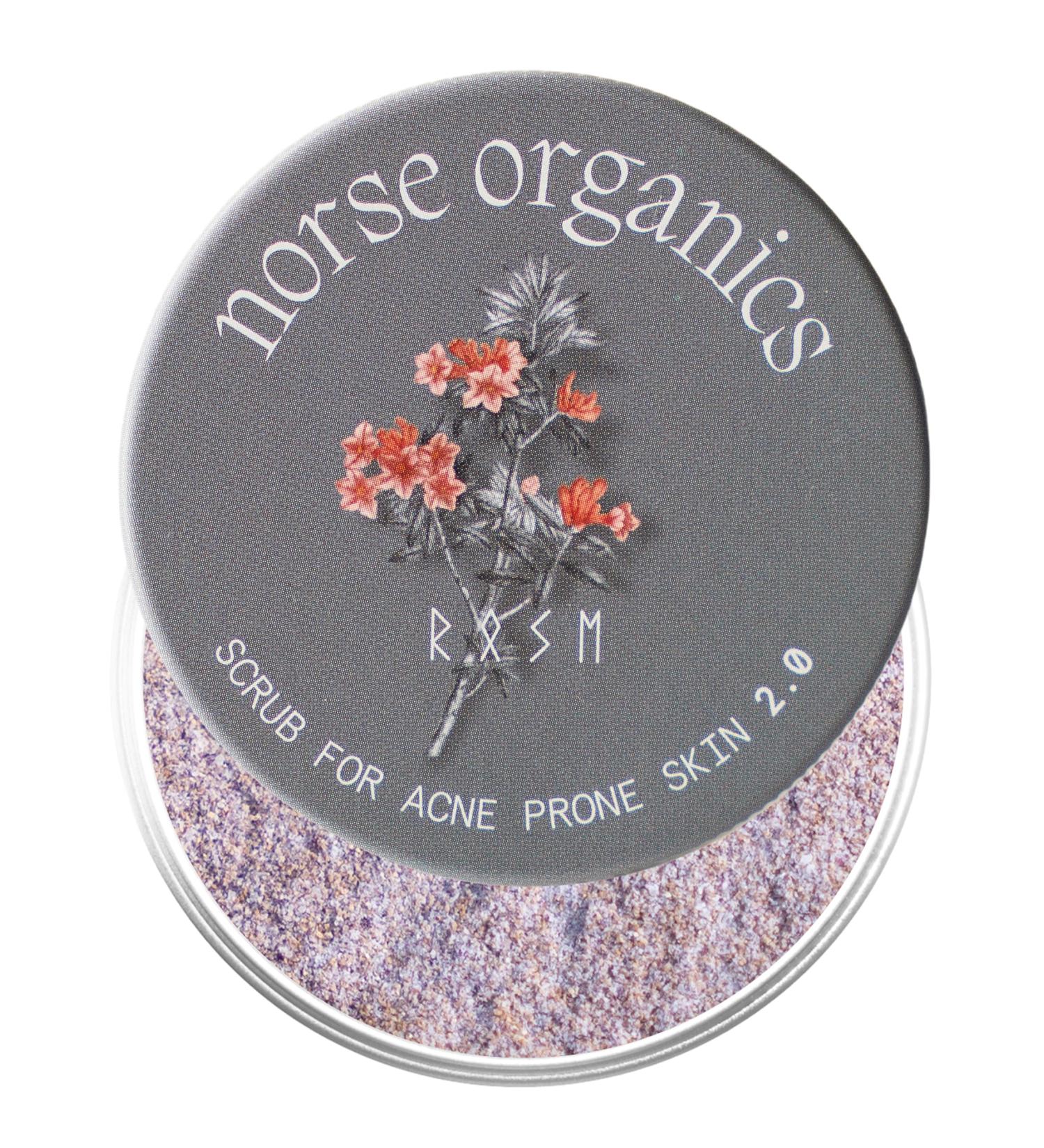 Norse Organics | Scrub For Acne Prone Skin | Natural Exfoliator with Rose Petals Apricot Kernel Rice Flour | Gentle Deep Cleanse for All Skin Types | Men & Women | 3x Weekly Use | 2 oz - Buy Online on GoSupps.com