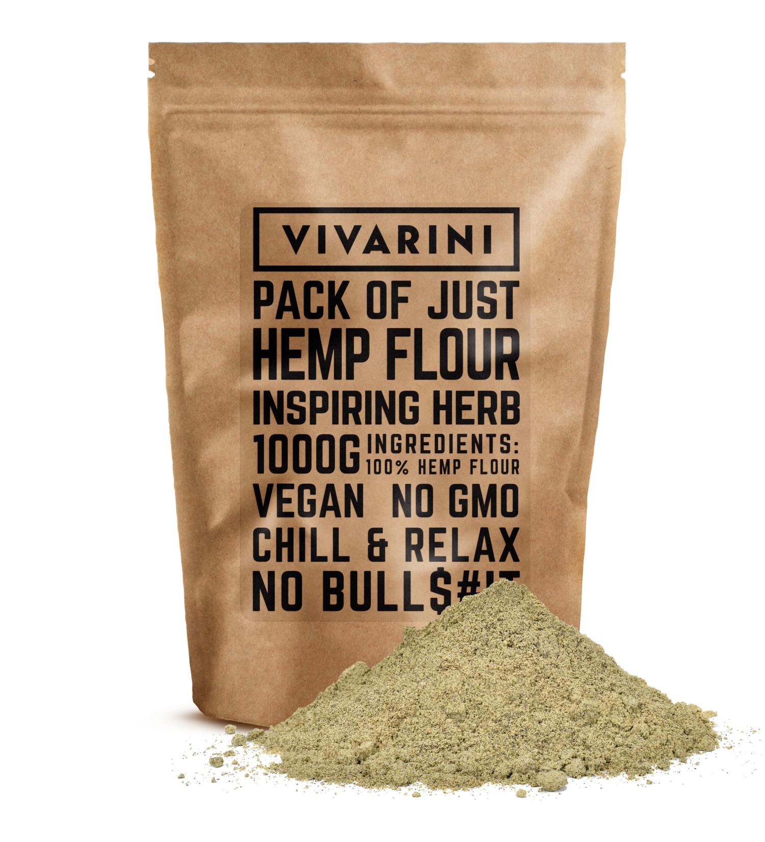 Vivarini Hemp Flour 1kg | Original Colour Flavour and Aroma | An Intriguing Alternative to Traditional Flour | Valuable Source of Nutrients | 1000g - Buy Online on GoSupps.com