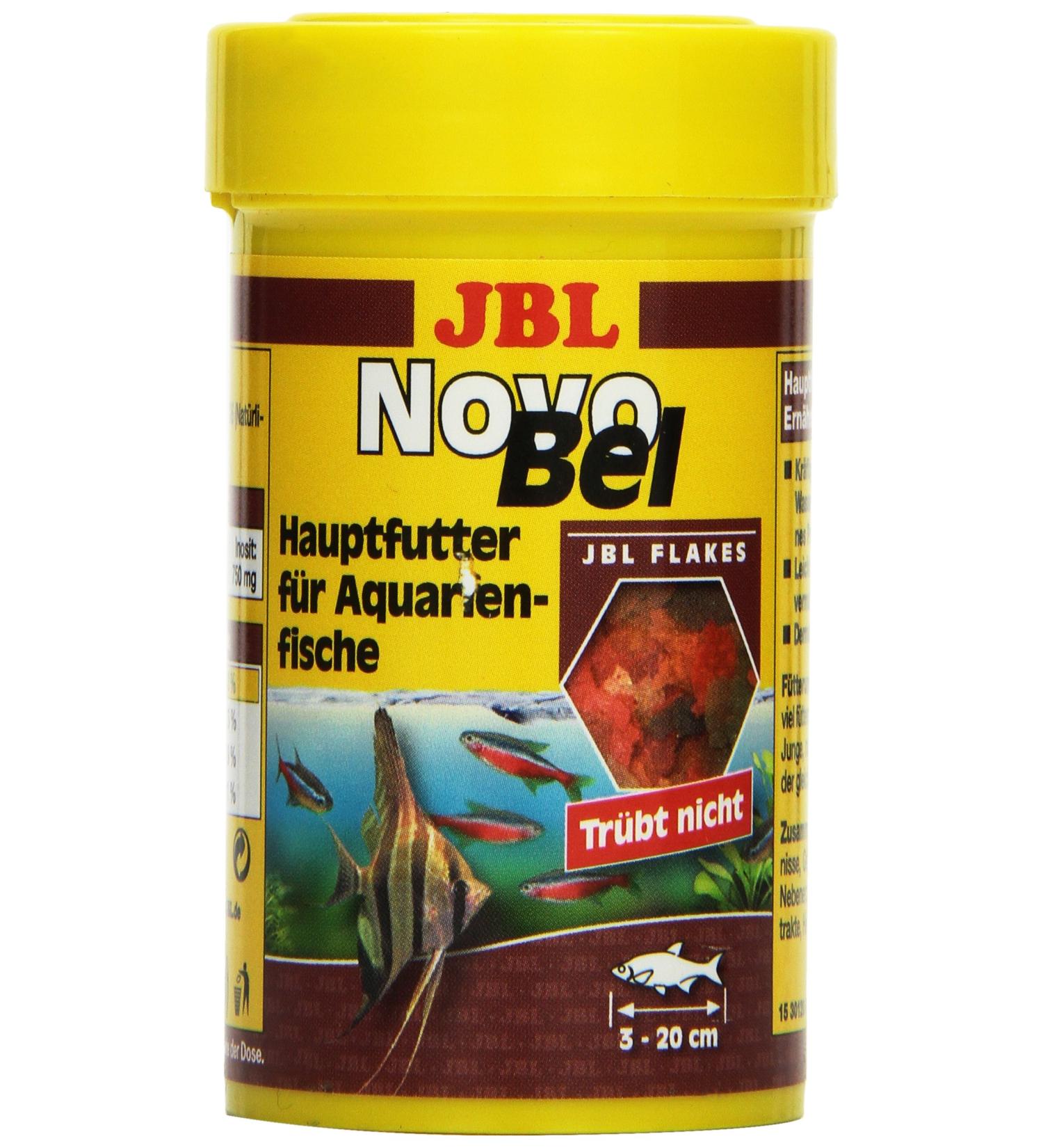 JBL NovoBel Complete Fish Food Flakes 100ml - Ideal for 3-20 cm Aquarium Fish | Buy Internationally - Buy Online on GoSupps.com