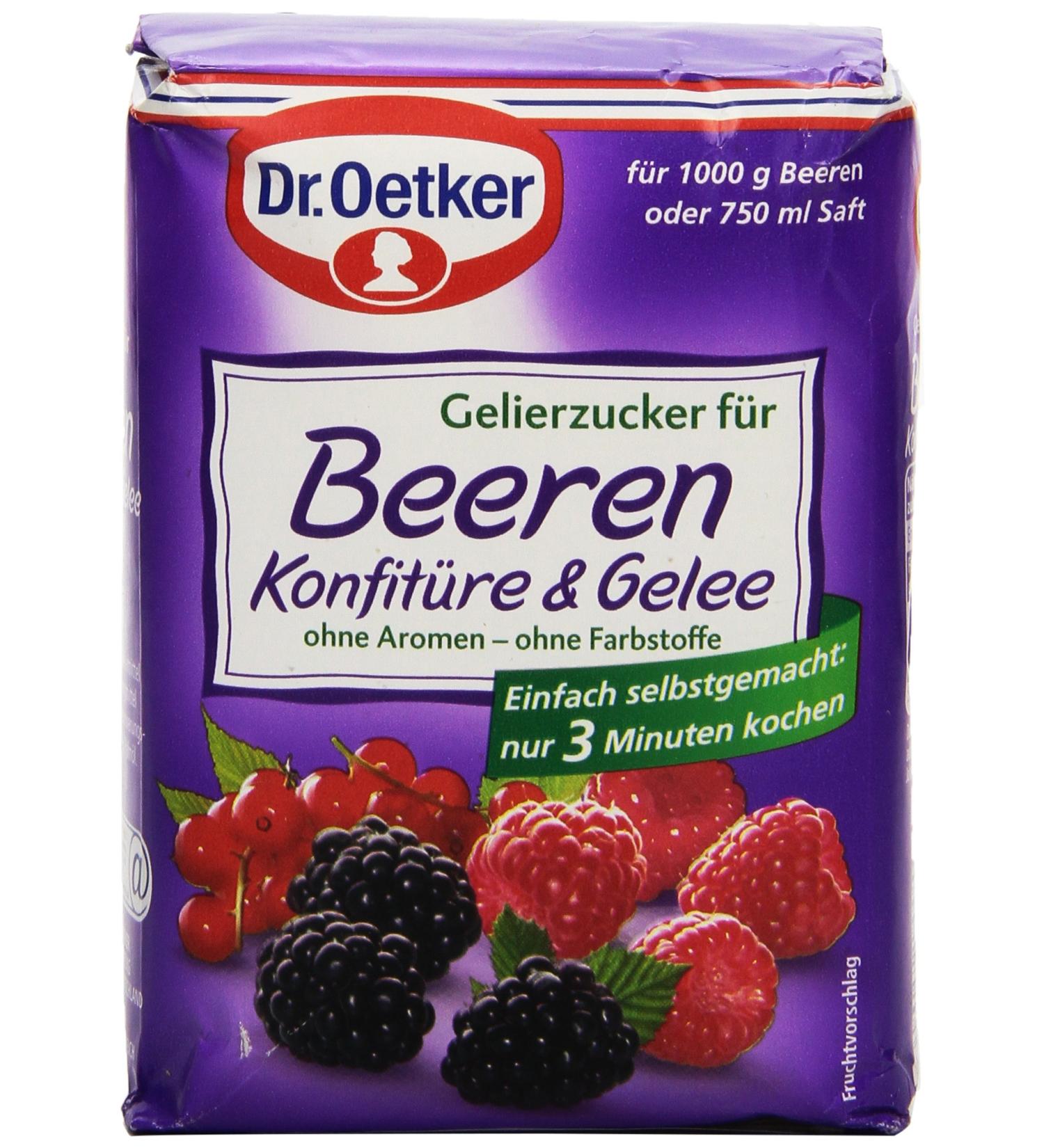 Dr.Oetker gelling sugar for berry jam 500 g finished gelling sugar to make yourself of jams & jellies from different berries vegan