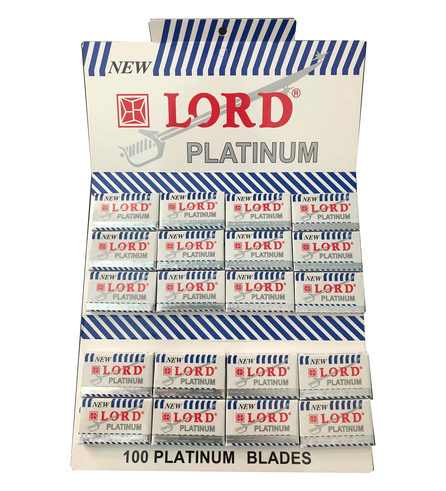 Lord Platinum Double Edge Safety Razor Blades 100 blades (5x20)