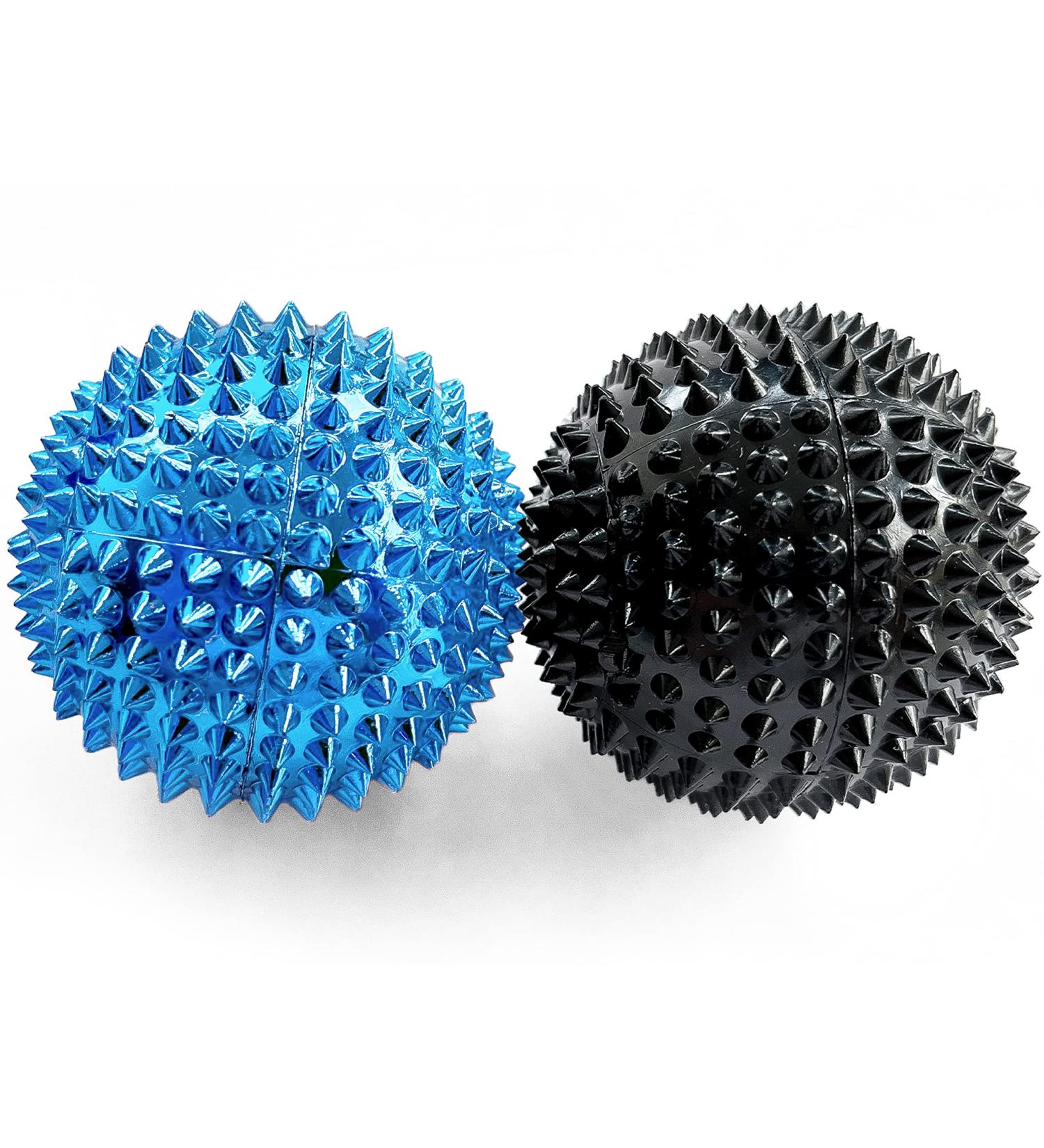 2x DBT Skills Hedgehog Ball - Magnetic Acupressure Stress Relief & Massage | Improve Mobility & Concentration | Blue/Black 47mm - Buy Online on GoSupps.com
