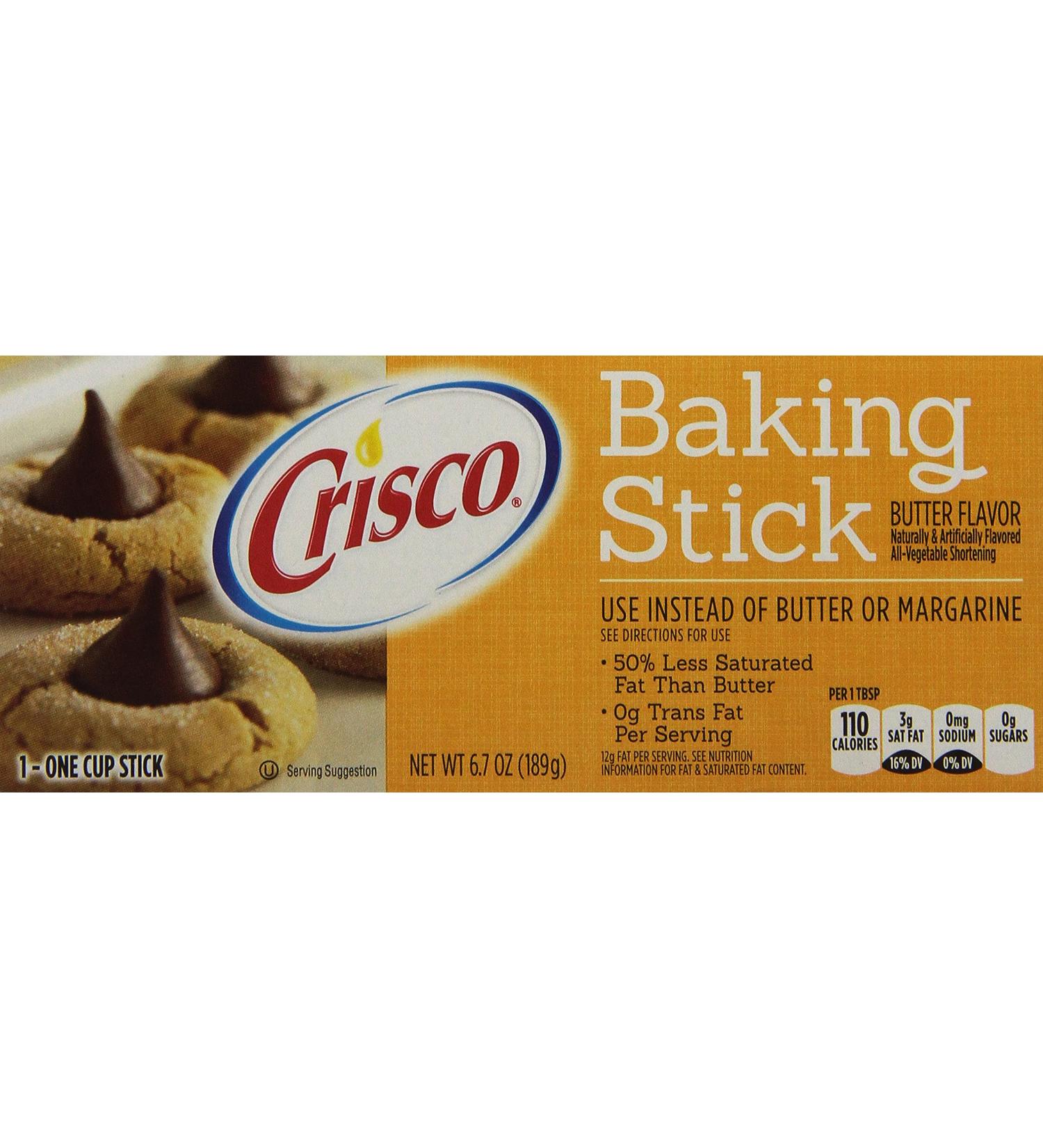 Crisco Baking Stick Butter Flavor Shortening 6.7 oz (Pack of 12) - All-Vegetable Formula - Buy Online on GoSupps.com