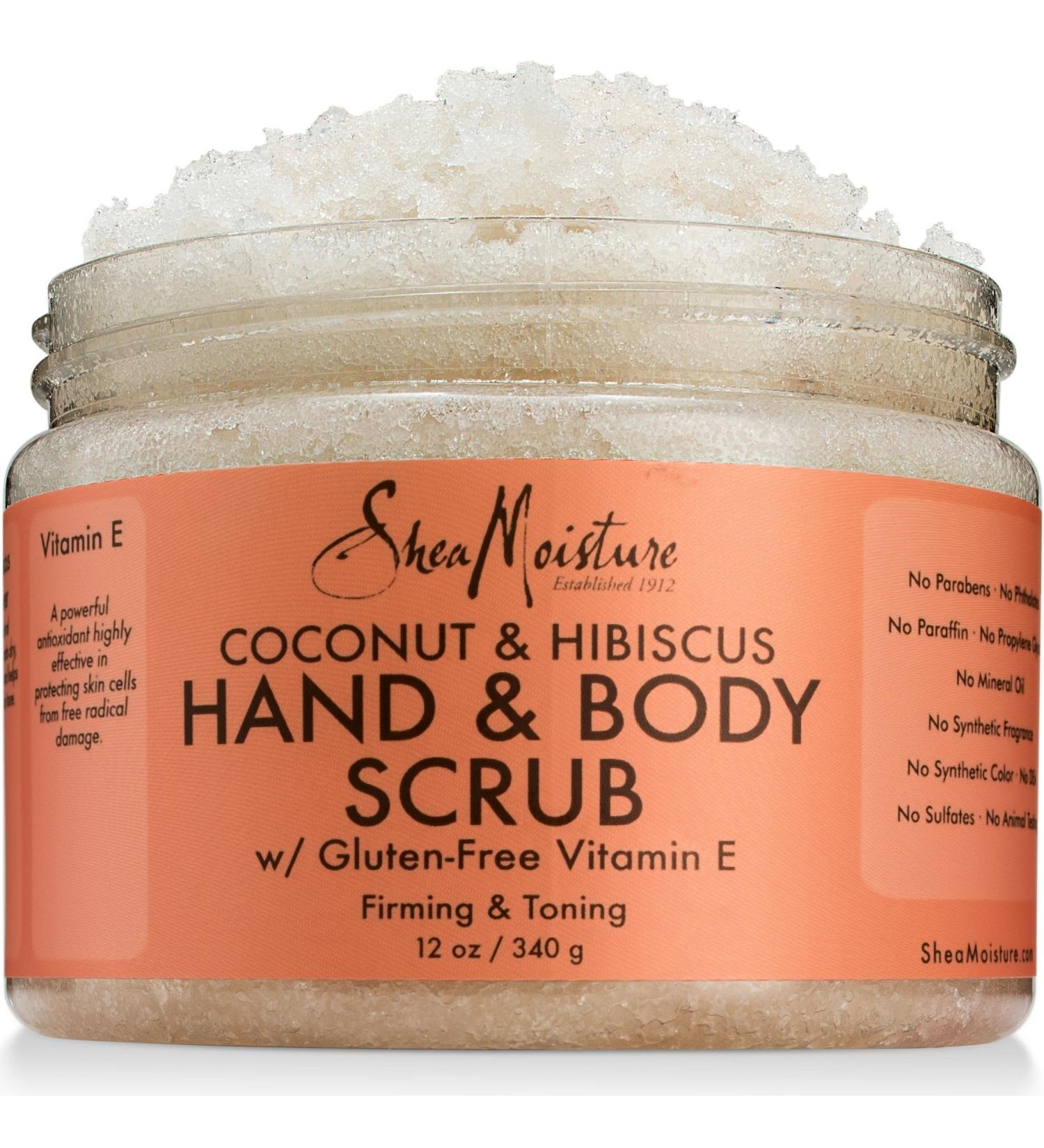 Shea Moisture Coconut & Hibiscus Hand & Body Scrub 12 Oz - Nourishing Exfoliation for All Skin Types | Shop Internationally - Buy Online on GoSupps.com