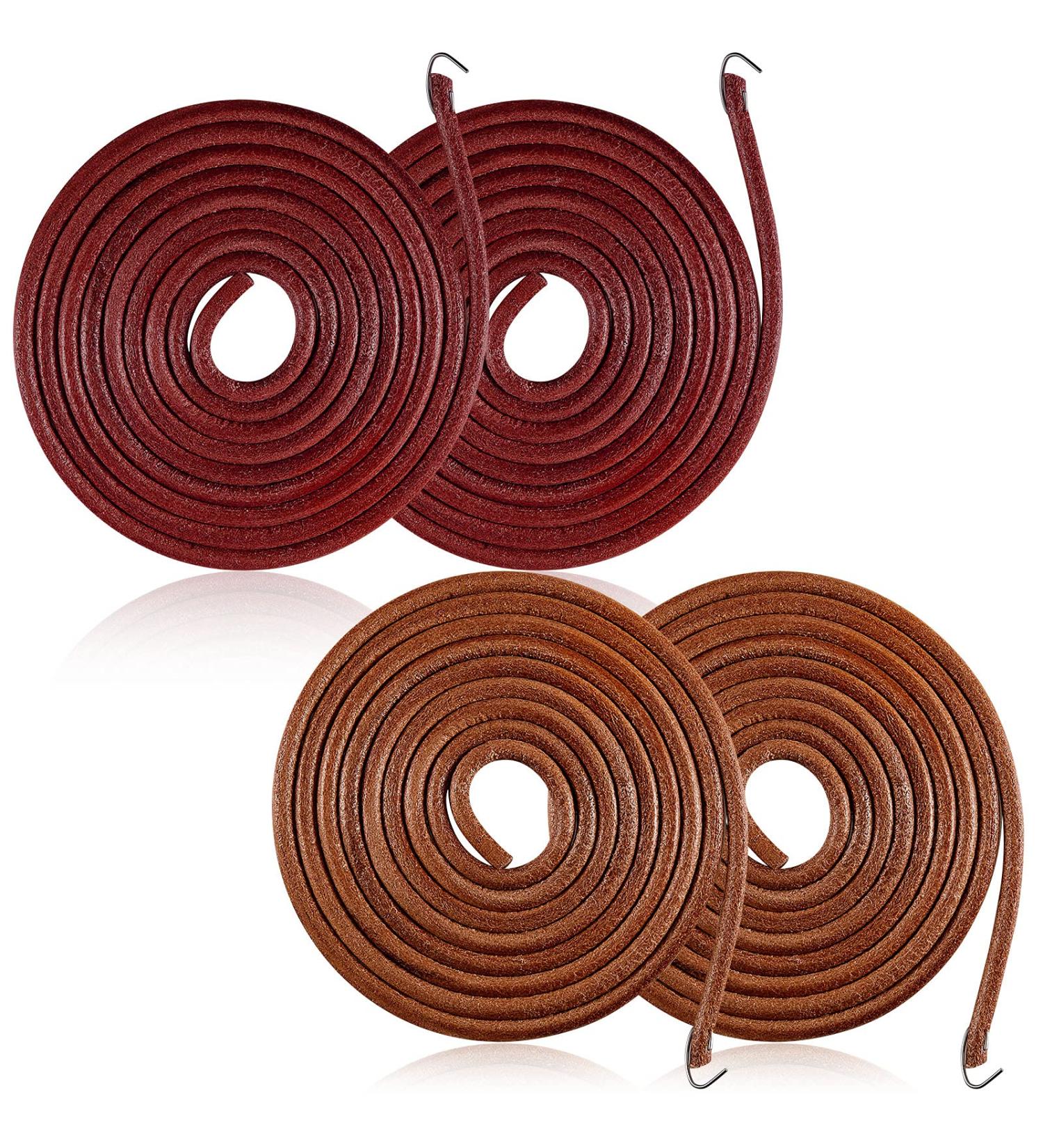 Sewing Machine Leather Belt Set - 4 Pieces 72 x 3/16 Inch with Hook | Universal Pedal Sewing Machine Replacement Parts and Accessories - Buy Online on GoSupps.com