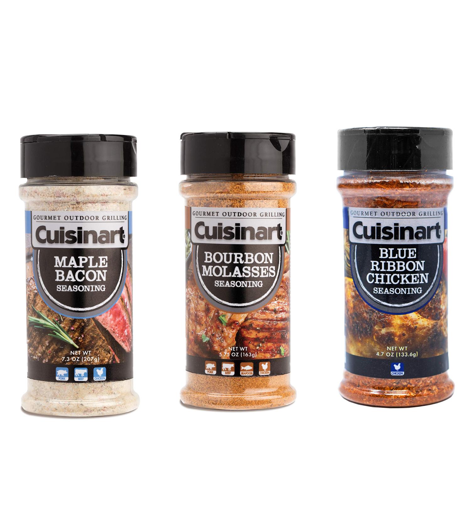 Cuisinart BBQ Variety Pack - Bourbon Molasses, Maple Bacon, Blue Ribbon Chicken Seasoning - Set of 3 - Buy Online on GoSupps.com