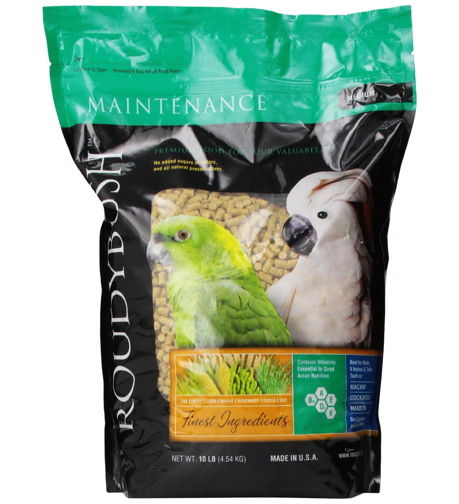 RoudyBush Daily Maintenance Bird Food Medium 10lb - Pack of 1 | For Healthy Birds - Buy Online on GoSupps.com