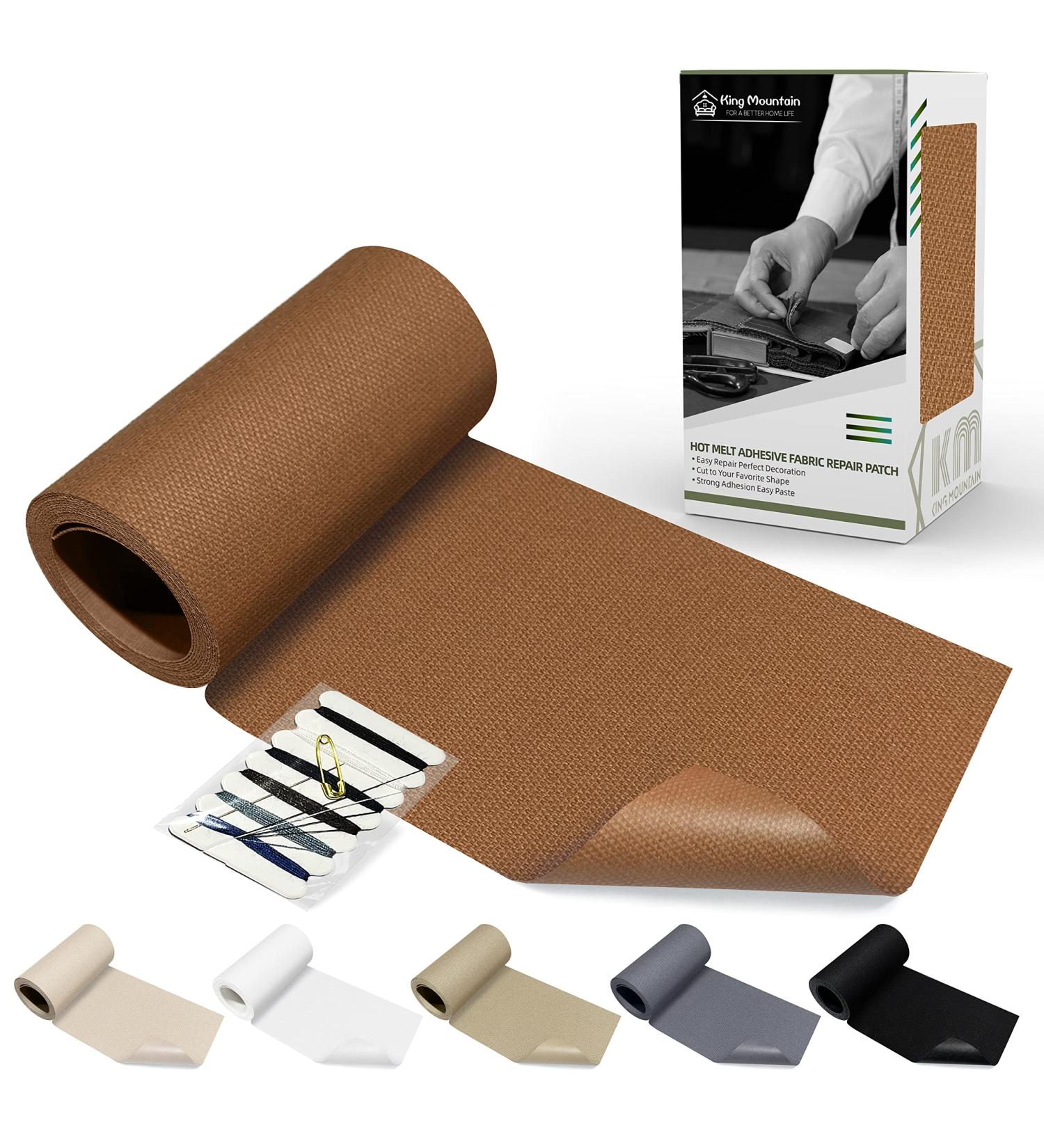 King Mountain Canvas Iron on Patch 3" 60" 100% Cotton Fabric Repair Patch Used for Various Sofa Tent Clothes Seats Suitcases.(Brown Waterproof) 3" 60" Brown(Waterproof) - Buy Online on GoSupps.com