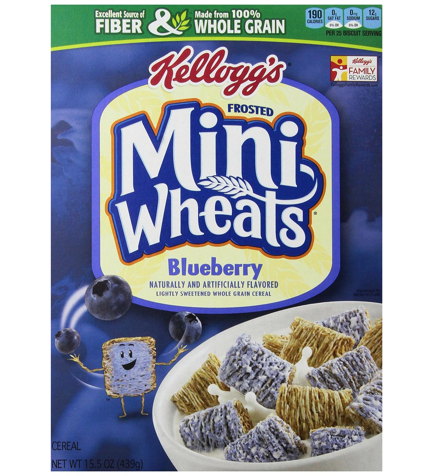 Kellogg's Frosted Mini Wheats Blueberry Muffin 15.5oz (Pack of 4) - Buy Online on GoSupps.com