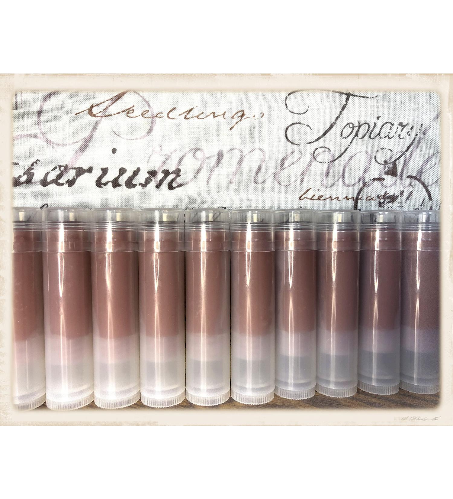 20 Apple Cider Donut Flavored Lip Balms - Handmade Wholesale - Sweetened Brown Tint - USA Made - International Shipping - Buy Online on GoSupps.com