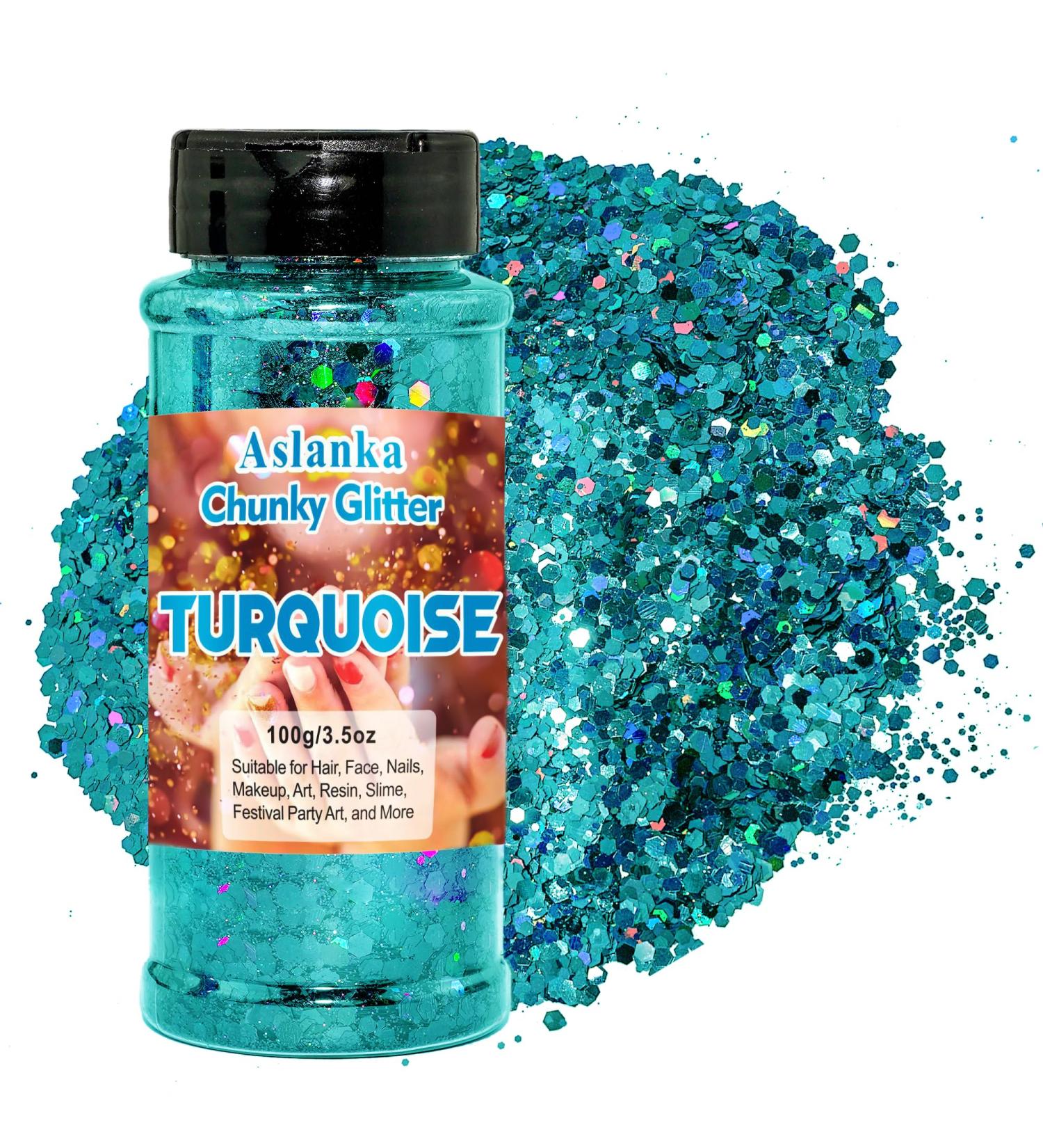Holographic Ice Blue Glitter for Face Body Nail Art & DIY - Perfect for Makeup Hair Slime & Tinkering - Buy Online on GoSupps.com