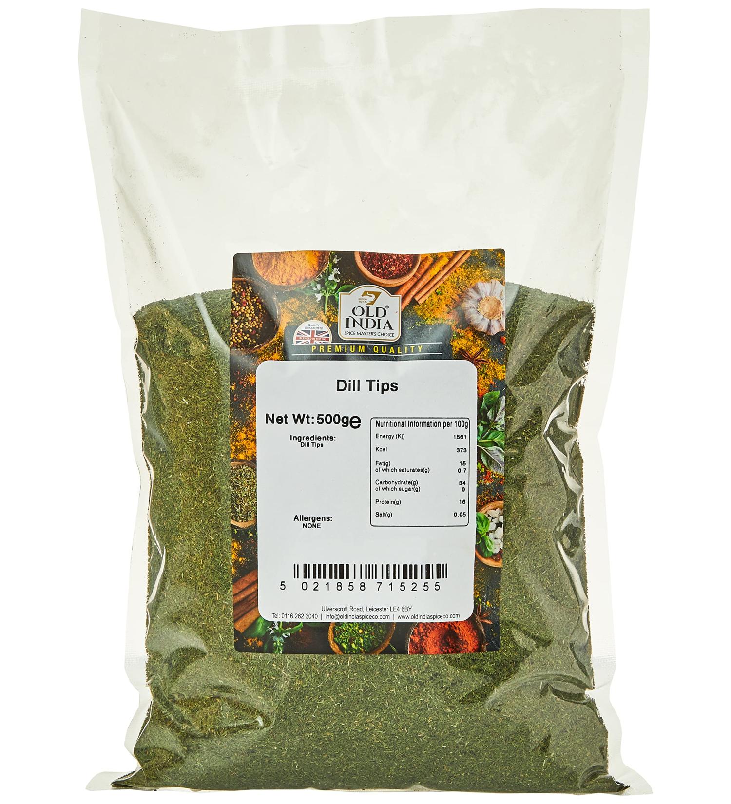 Old India Dill Tips 500g - Premium Quality Dill Spice - Pack of 1 - Buy Online on GoSupps.com