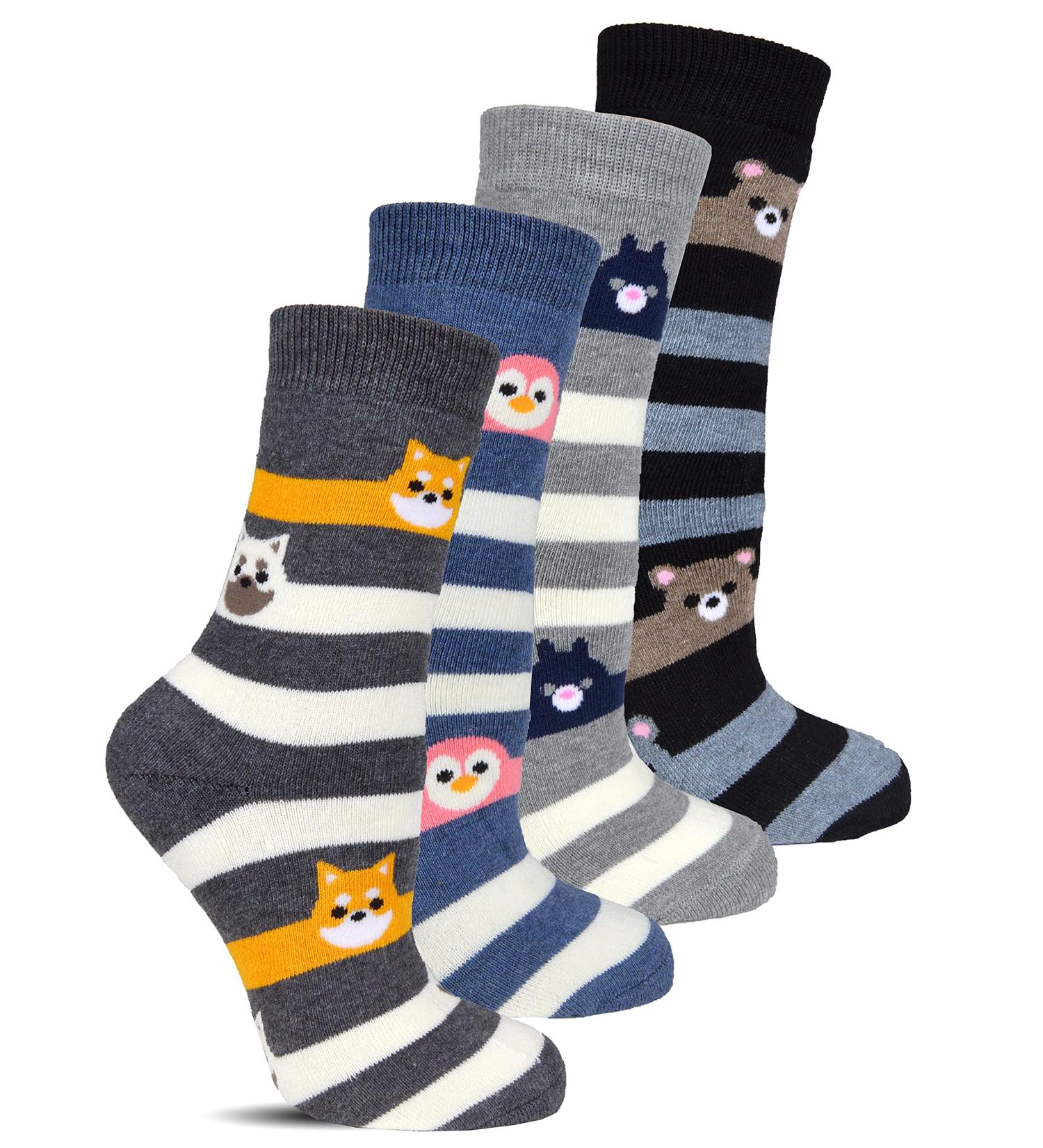 Frostfighter Women's Thermal Socks (6 Pairs) - Winter Ski Full Terry Lining - Sizes 39-42 - Black Grey White Yellow - Buy Online on GoSupps.com