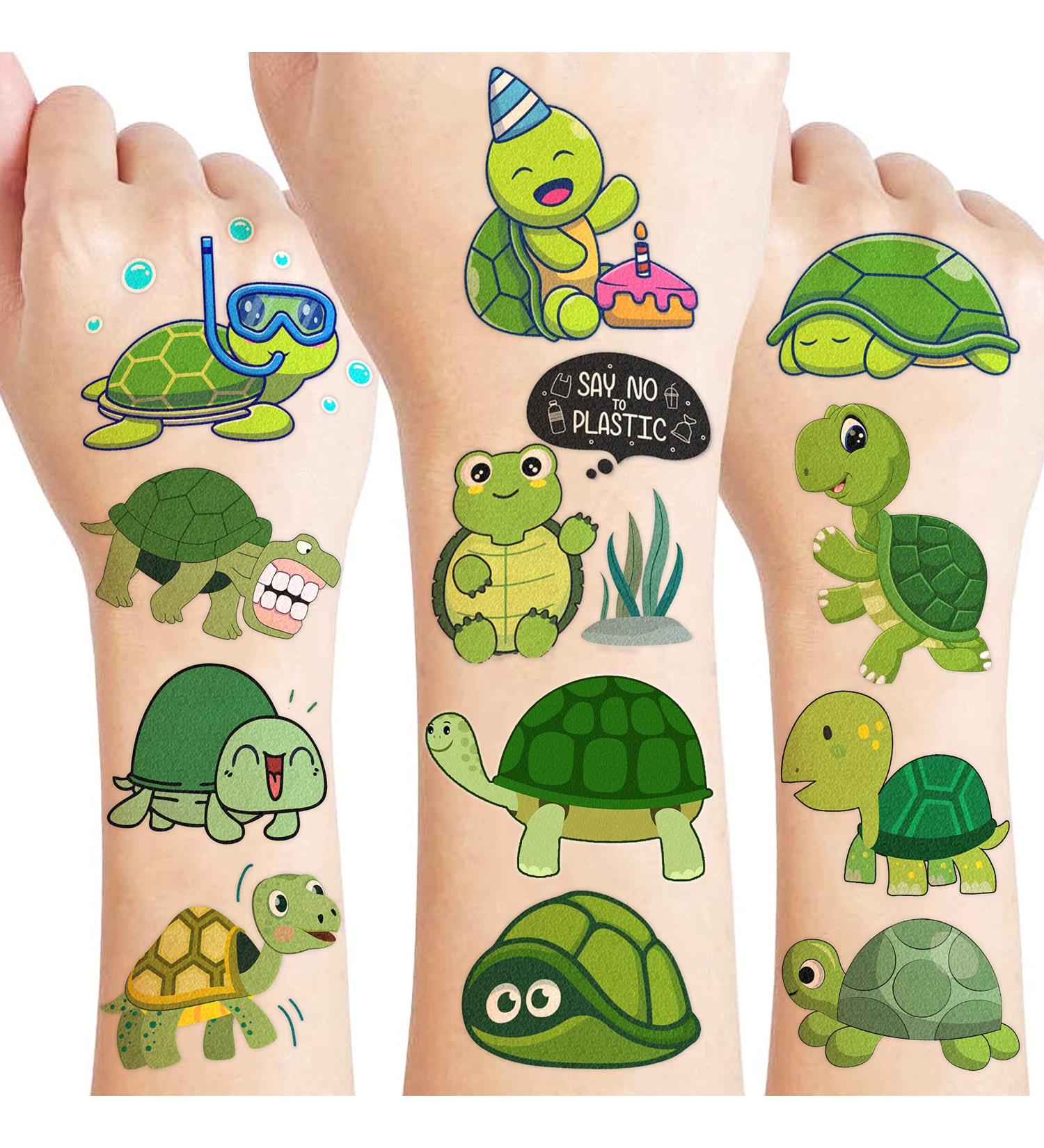 Sea Turtle Temporary Tattoos - 96PCS Ocean Theme Stickers for Birthday Party Decor and Classroom Prizes - Buy Online on GoSupps.com