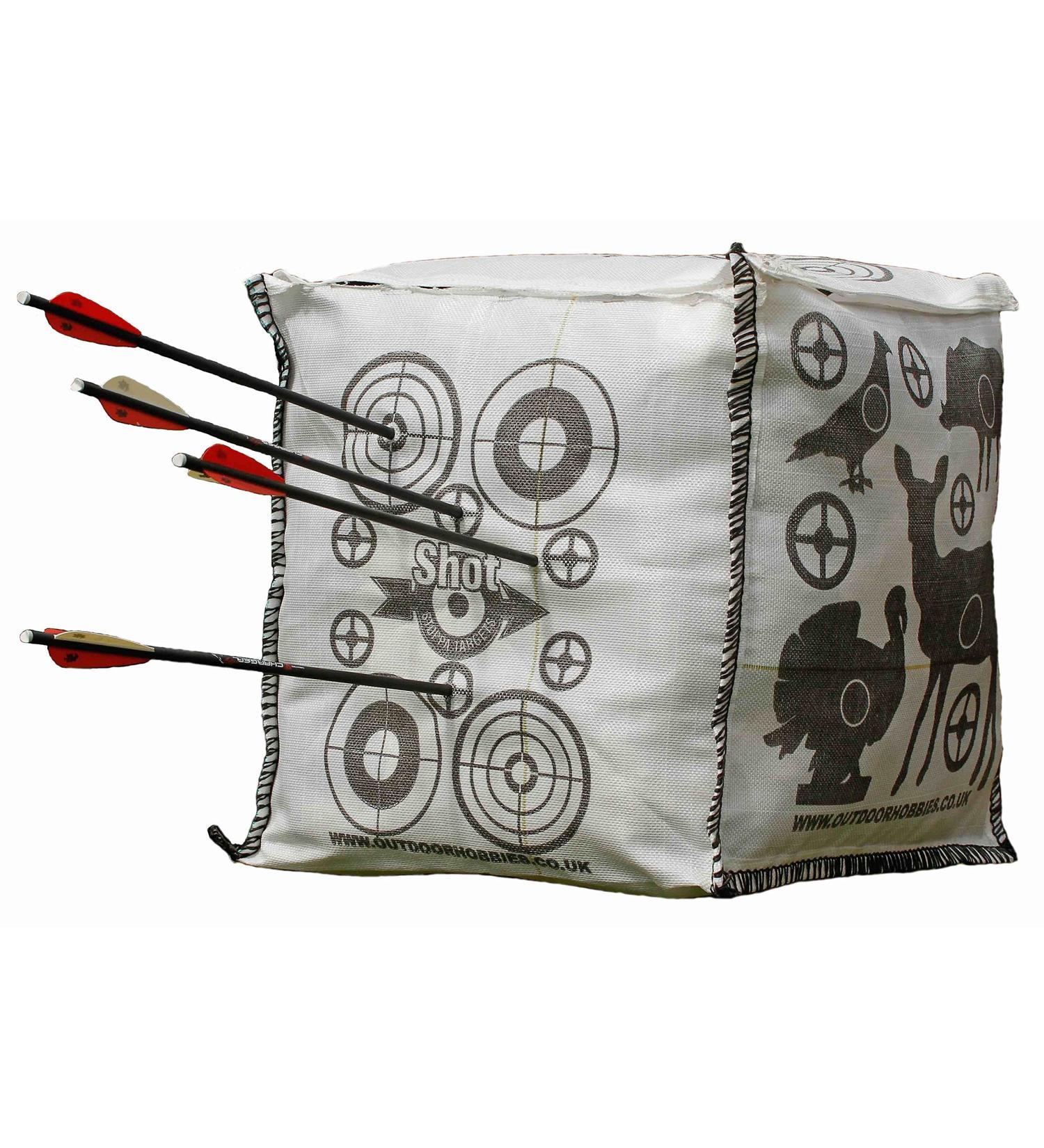 Shot Stoppa Fill-Yourself Archery Target Cube - Stops Arrows & Crossbow Bolts at 10ft - Easy 2-Finger Removal - Buy Online on GoSupps.com