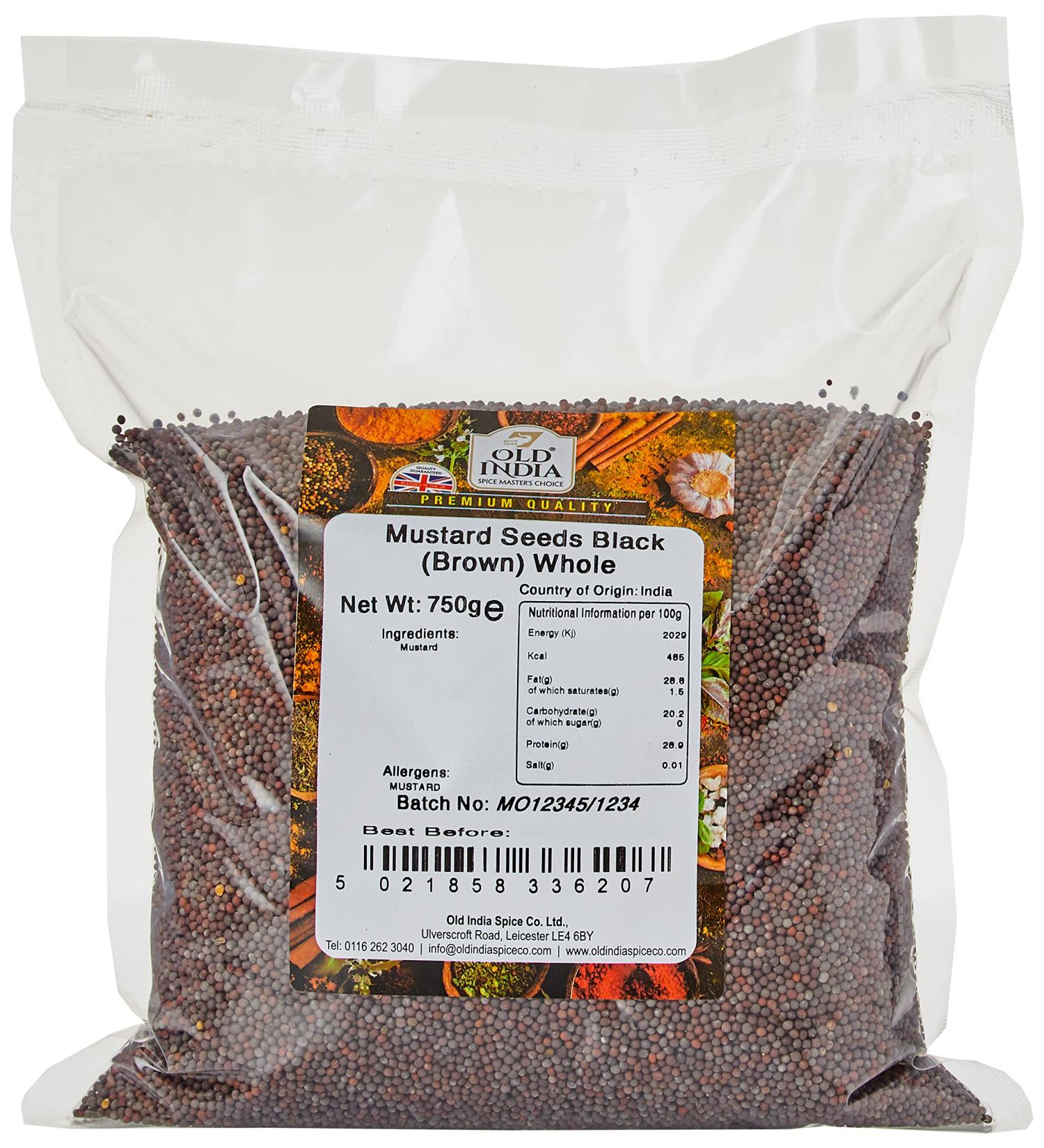 Old India Black Mustard Seeds Whole 750g - Premium Quality - Buy Online on GoSupps.com