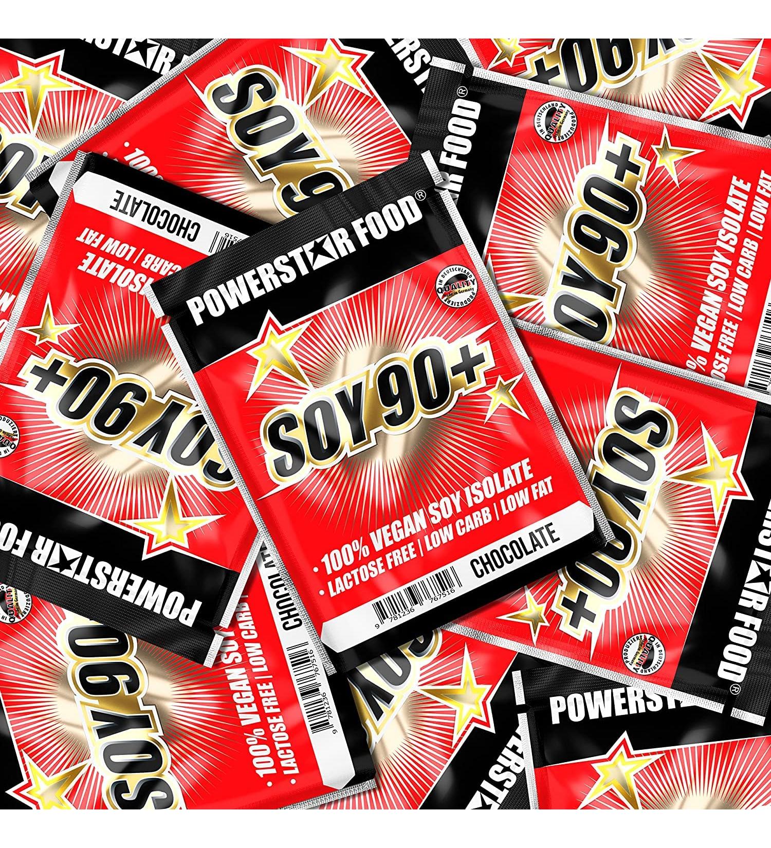 SOY 90+ Test Pack | 10 x 30 g Soy Protein Isolate Samples | 88% Protein | Vegan | Lactose Free | Non Genetically Modified Made in Germany | Various Tastes - Buy Online on GoSupps.com