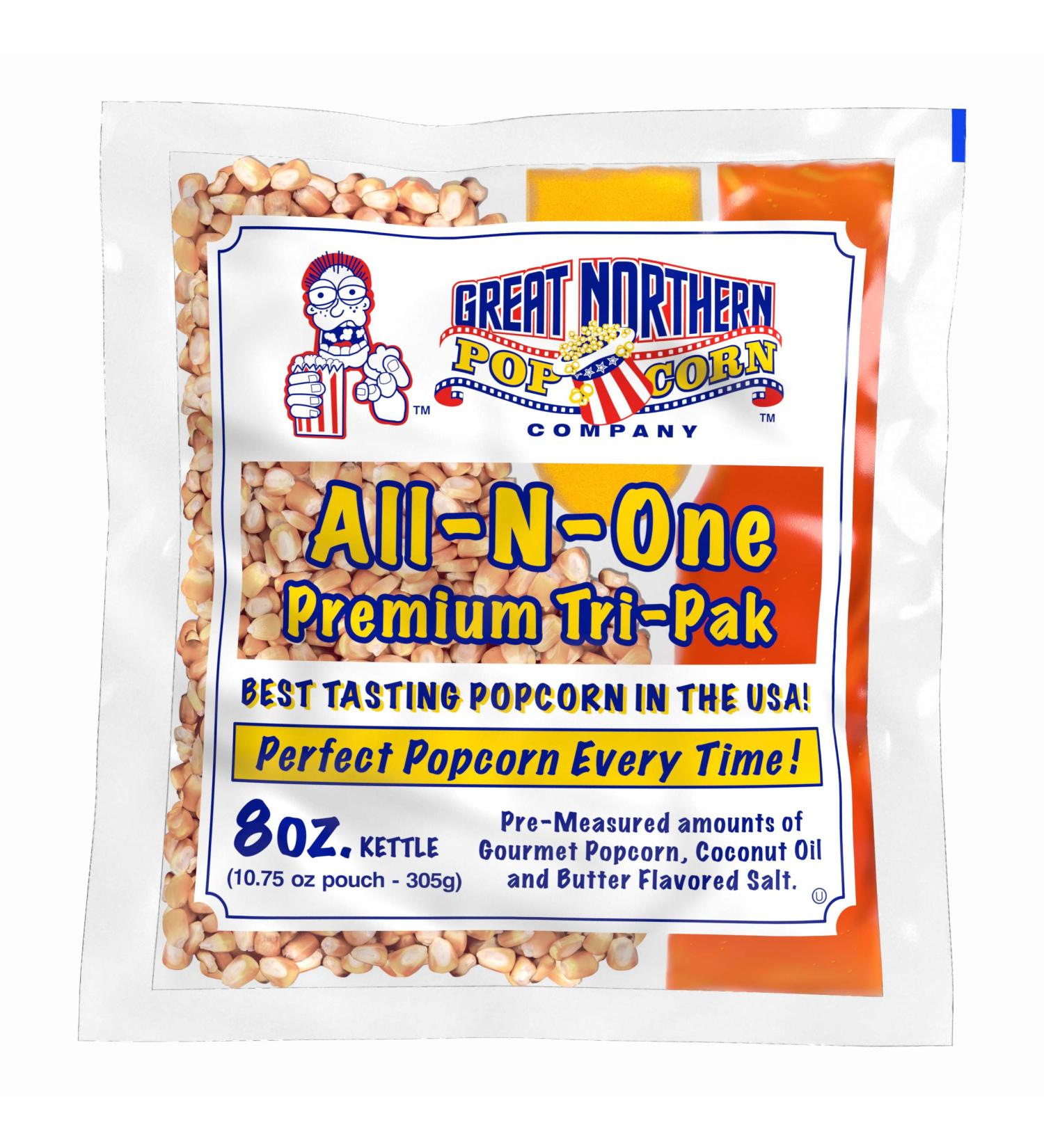 Great Northern Popcorn Company Movie Theater Style Popcorn Packs - 24 Pre-Measured All-in-One Kernel, Salt, Oil Packets for Popcorn Machines - Buy Online on GoSupps.com