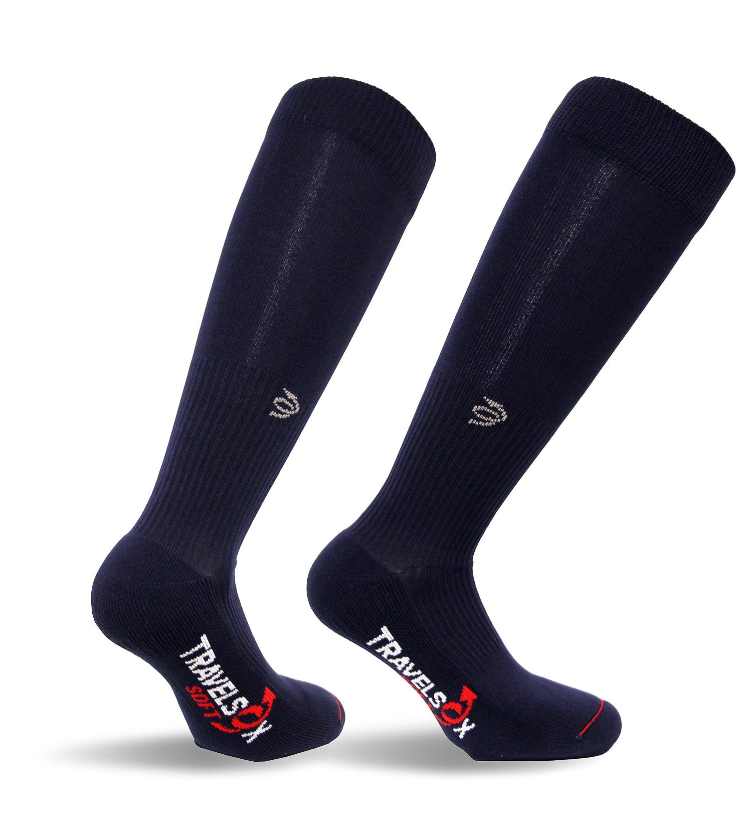 Travelsox TSS6000 Compression Socks with DryStat - Men's Navy Small - Patented Design for Comfort & Support - Buy Online on GoSupps.com