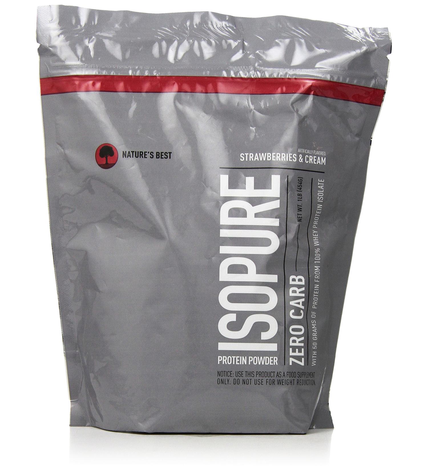 Nature's Best Isopure Protein Powder - Strawberries and Cream - 1 lb | High-Quality Whey Protein | International Shipping Available - Buy Online on GoSupps.com