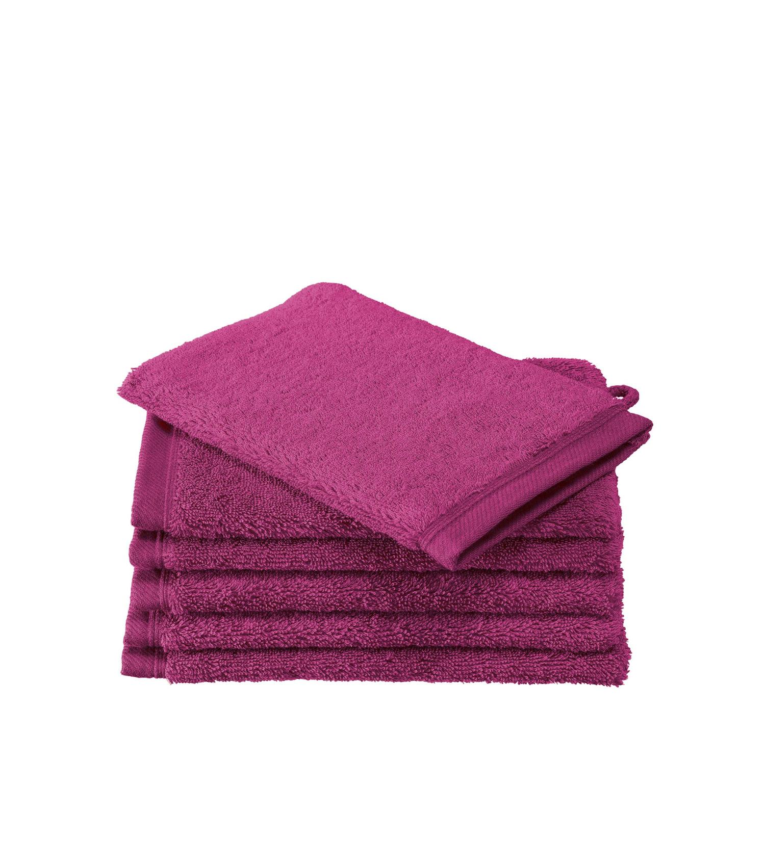 De Witte Lietaer Contessa Luxe Face Cloth Cotton Magenta 16x22 cm Set of 6 - Soft and Absorbent Cotton Face Towels - Buy Online on GoSupps.com