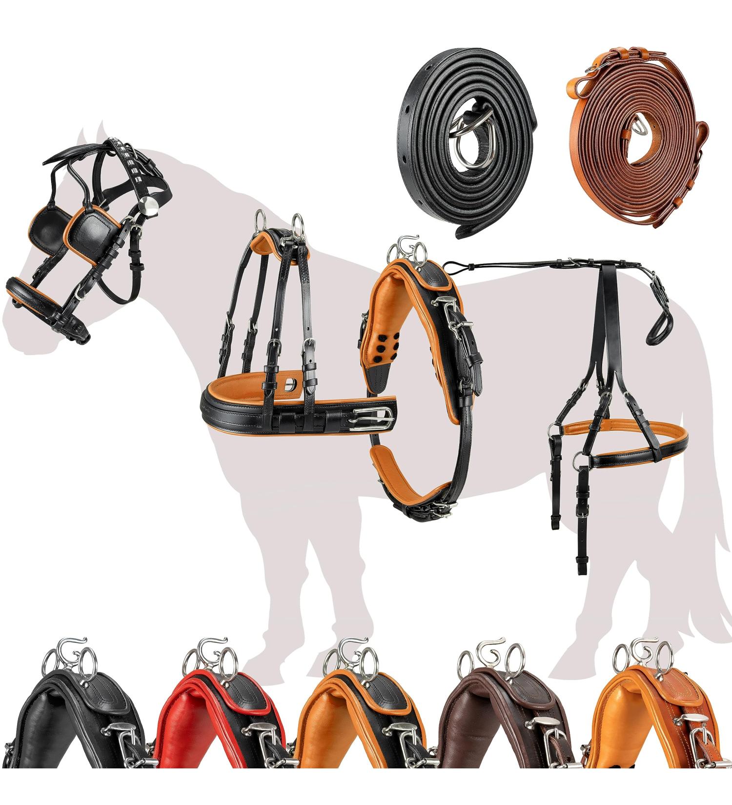 Esposita Professional Carriage Dishes for Shetty Pony & Horse | Mini Shetty to XL Cold Blood Routing Dishes in Black & Bright Brown - Buy Online on GoSupps.com