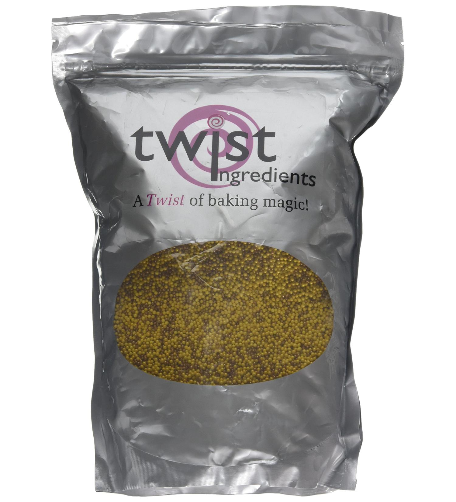 Twist Ingredients Glimmer Hundreds and Thousands Bronze/Gold Mix 1 Kg