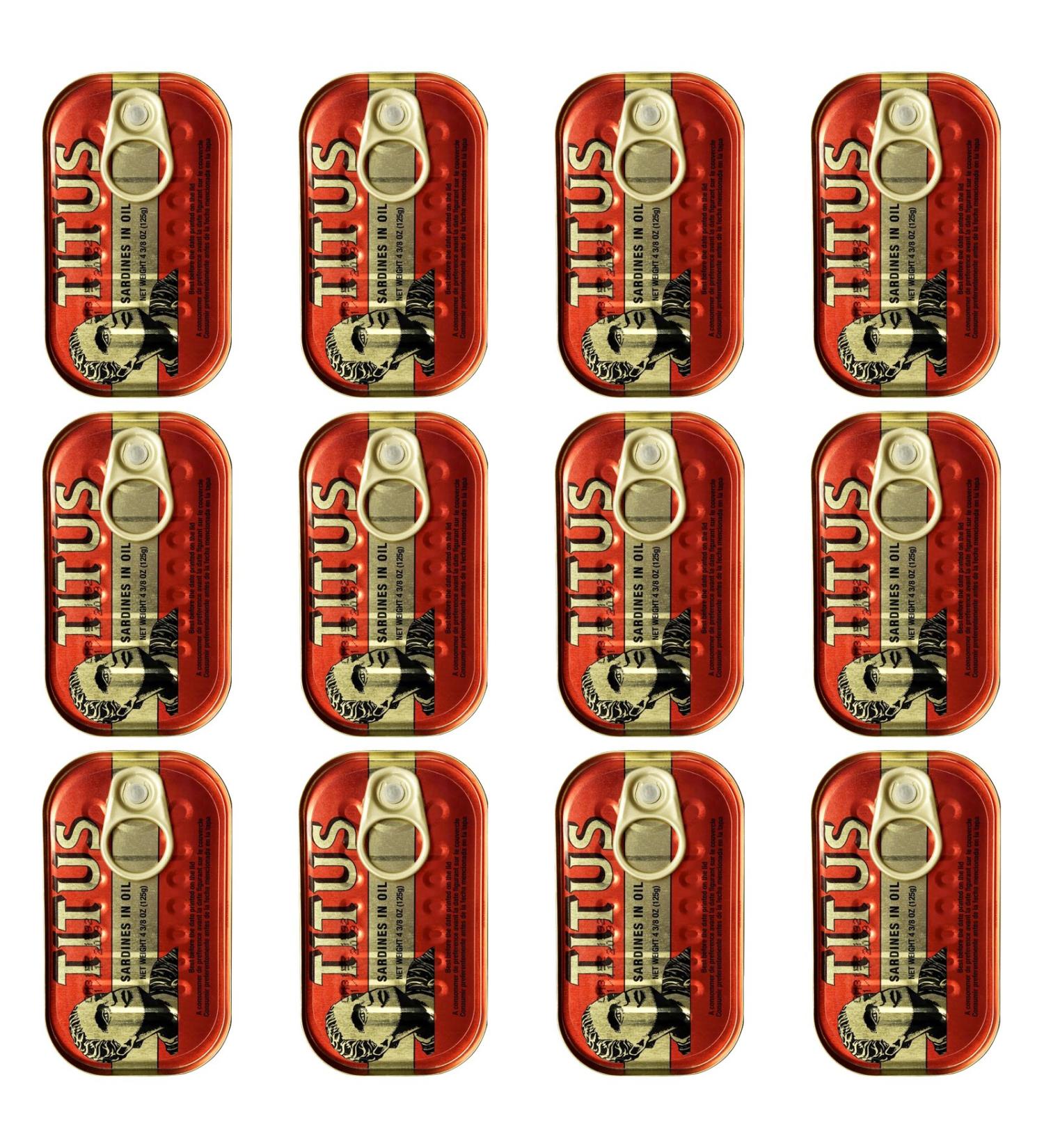 Univer TITUS Meaty Sardines in Soybean Oil - Pack of 12 | Source of Omega-3 Fatty Acids - Buy Online on GoSupps.com