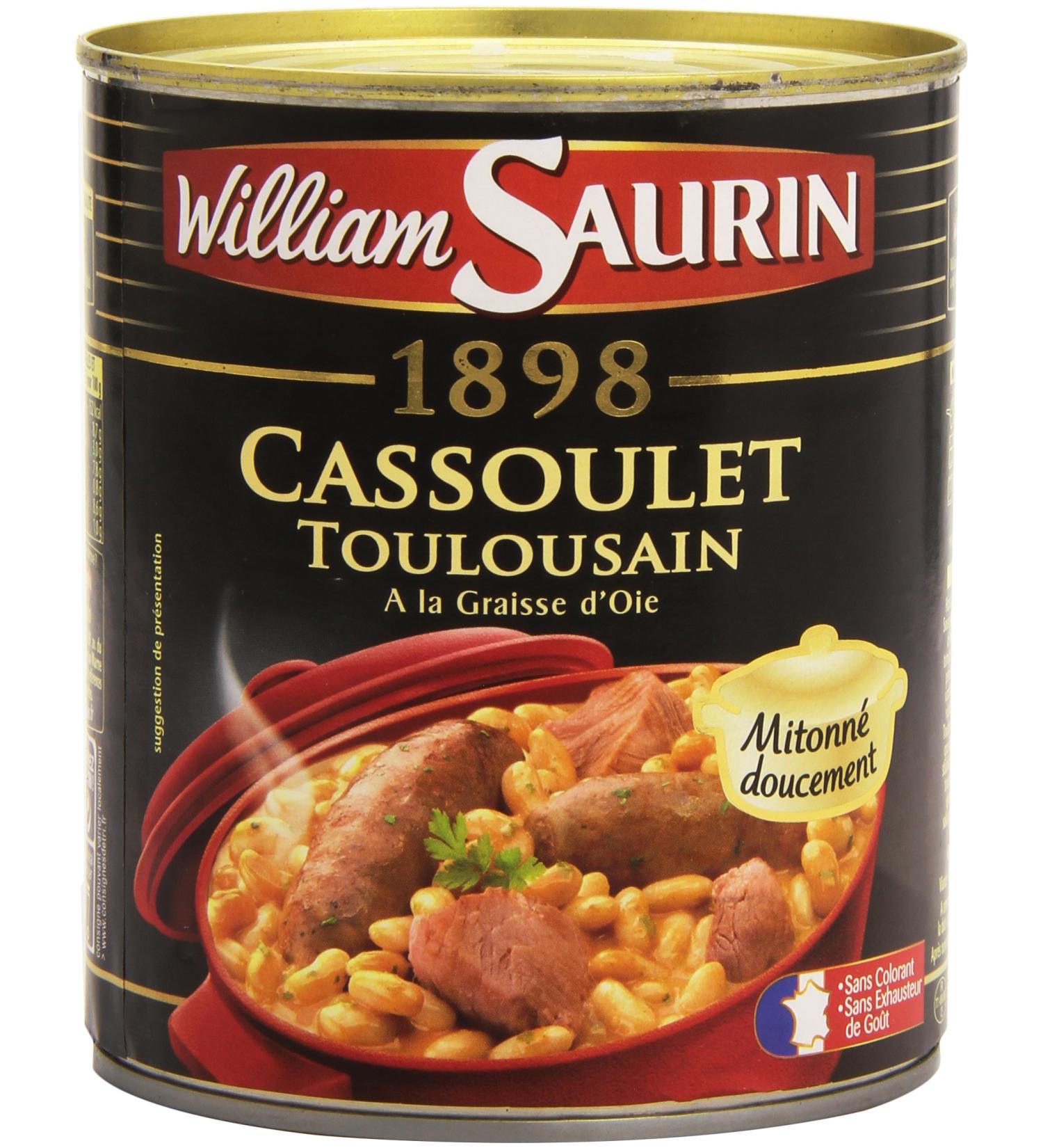William Saurin Cassoulet Toulousain with Goose Fat 840 g - Buy Online on GoSupps.com