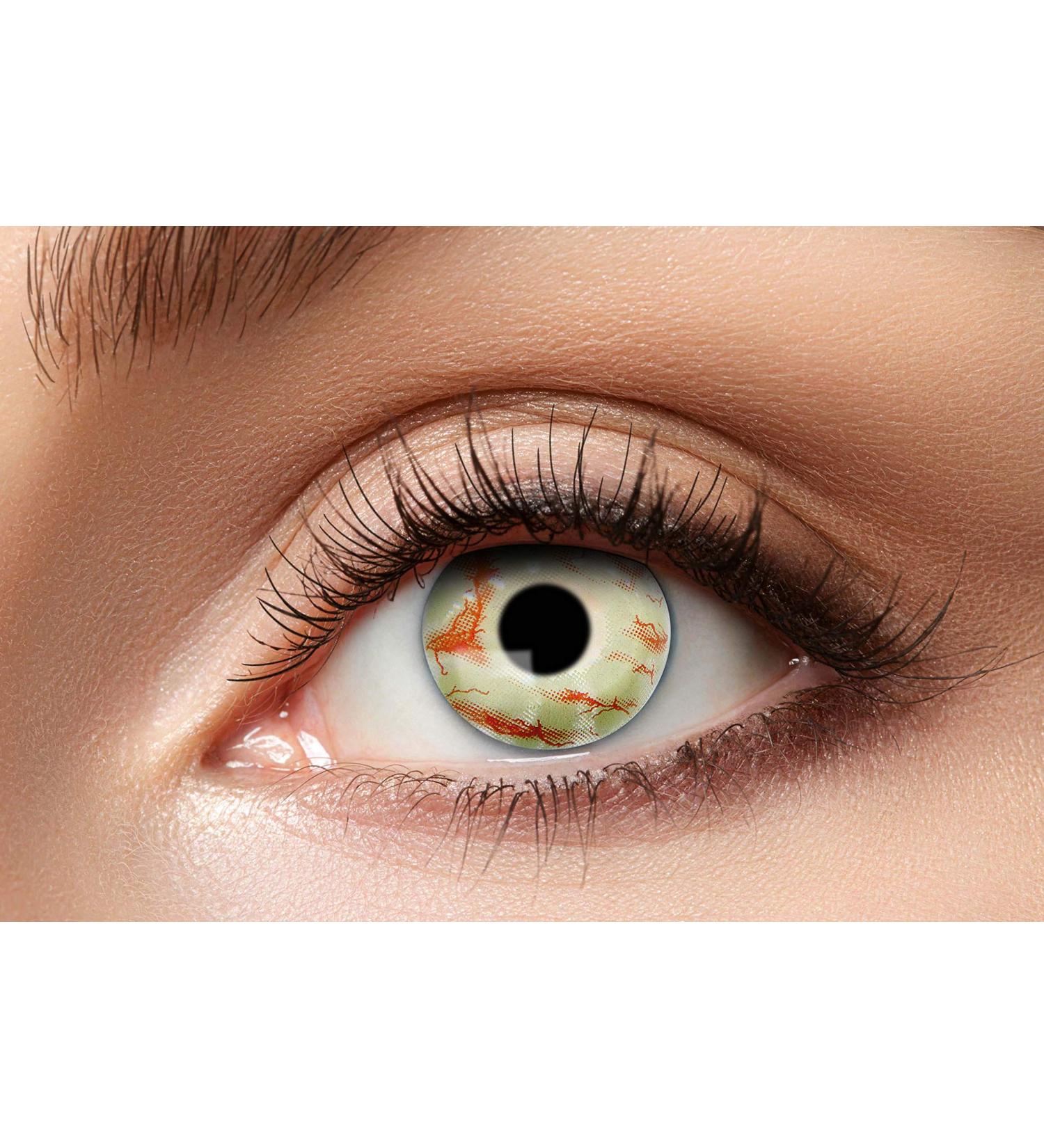 Buy Eyecatcher 84115141.980 Colored Contact Lenses - 12 Month Wear White & Red - Perfect for Carnival Mardi Gras & Halloween - International Shipping Available - Buy Online on GoSupps.com