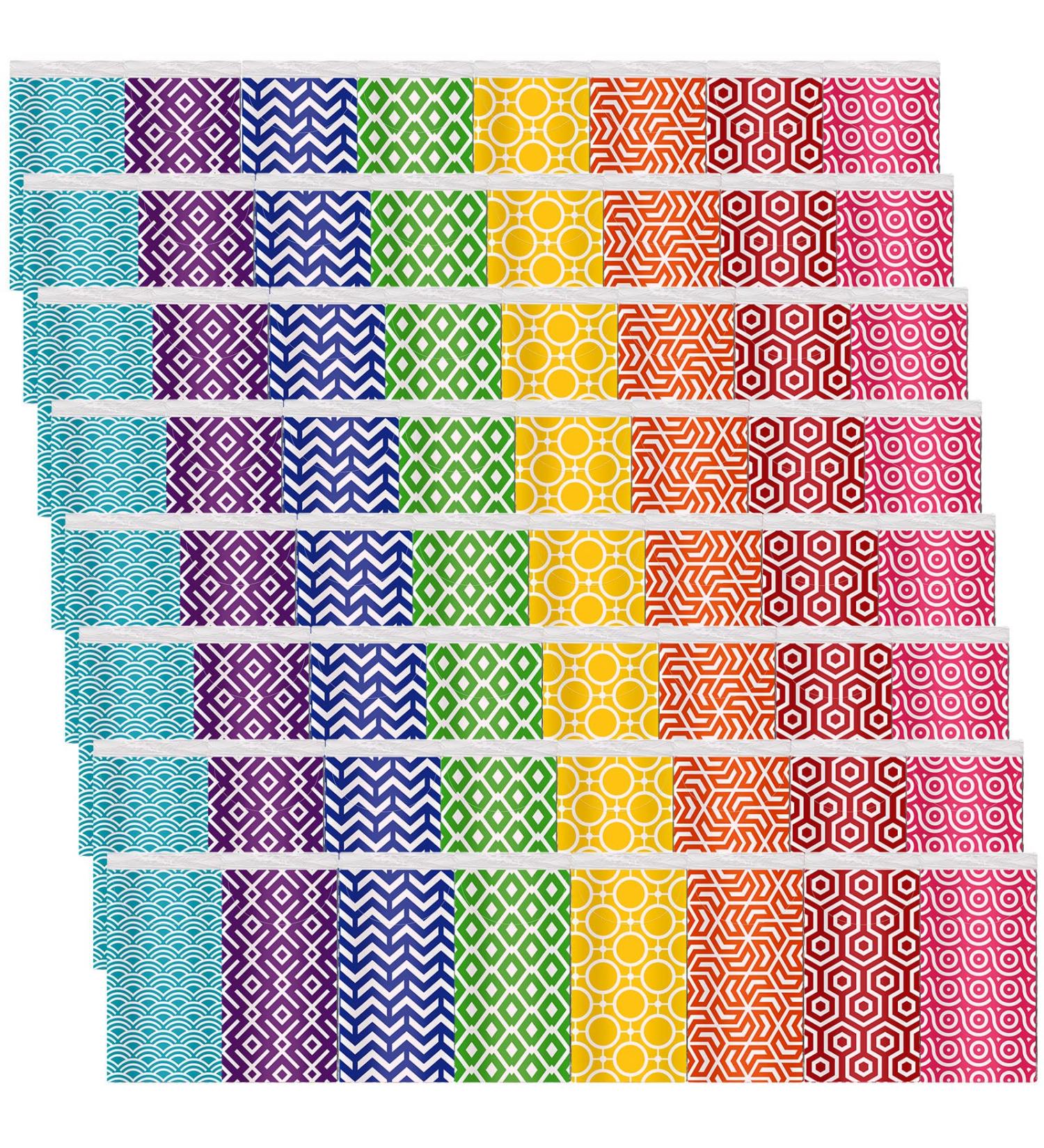 80 Count Pocket-Sized 3 Ply Facial Tissues with Geometric Print Package - 800 Sheets - Buy Online on GoSupps.com